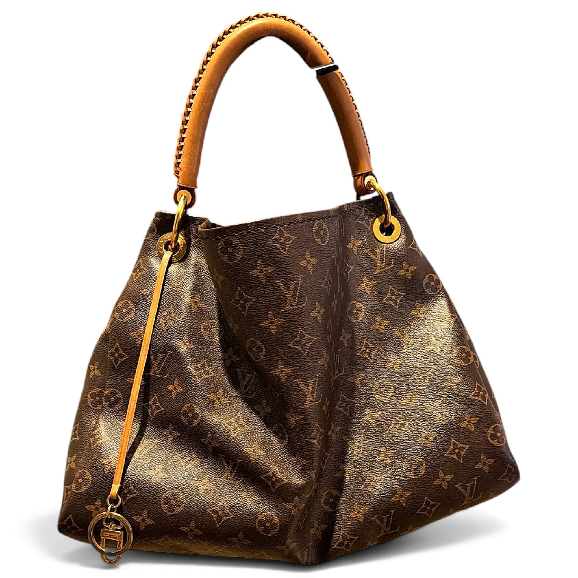 Artsy leather handbag