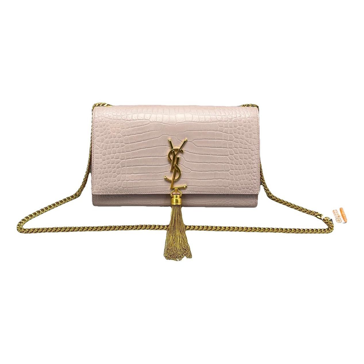 Pompom Kate leather handbag