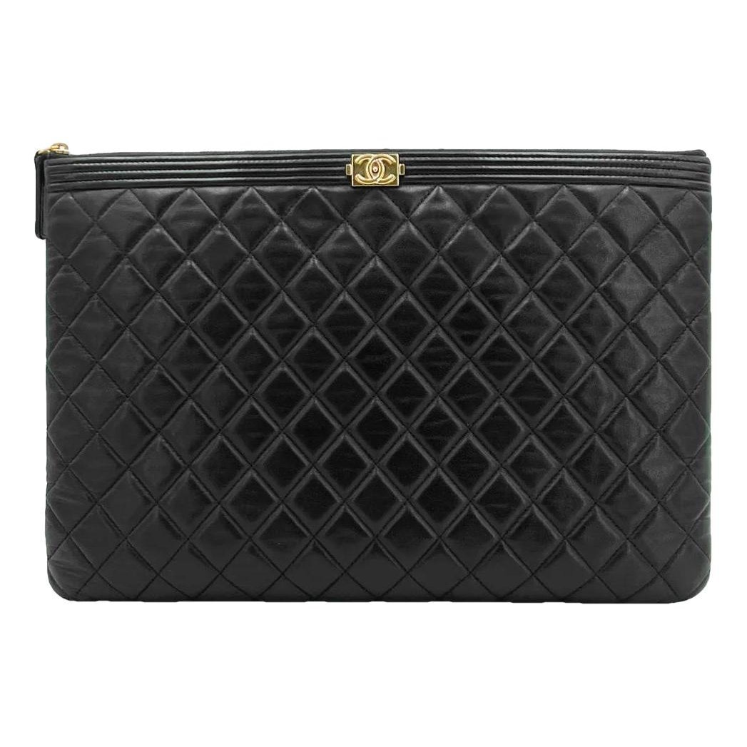Leather clutch bag