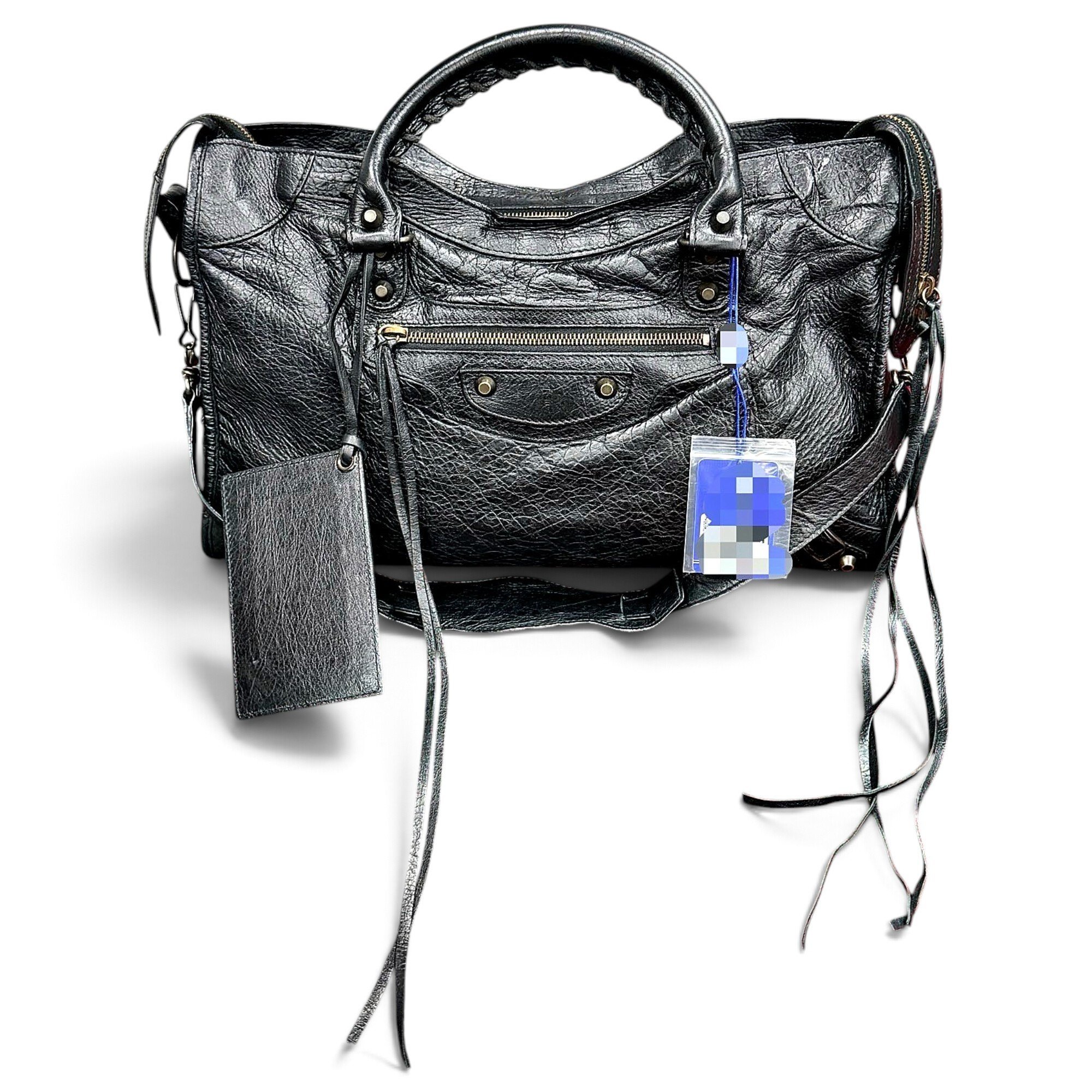 City leather handbag