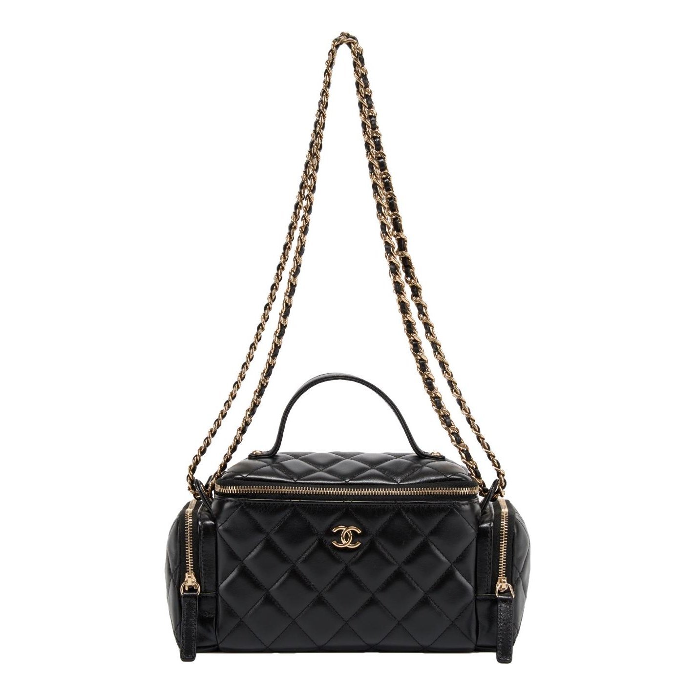 Vanity leather handbag