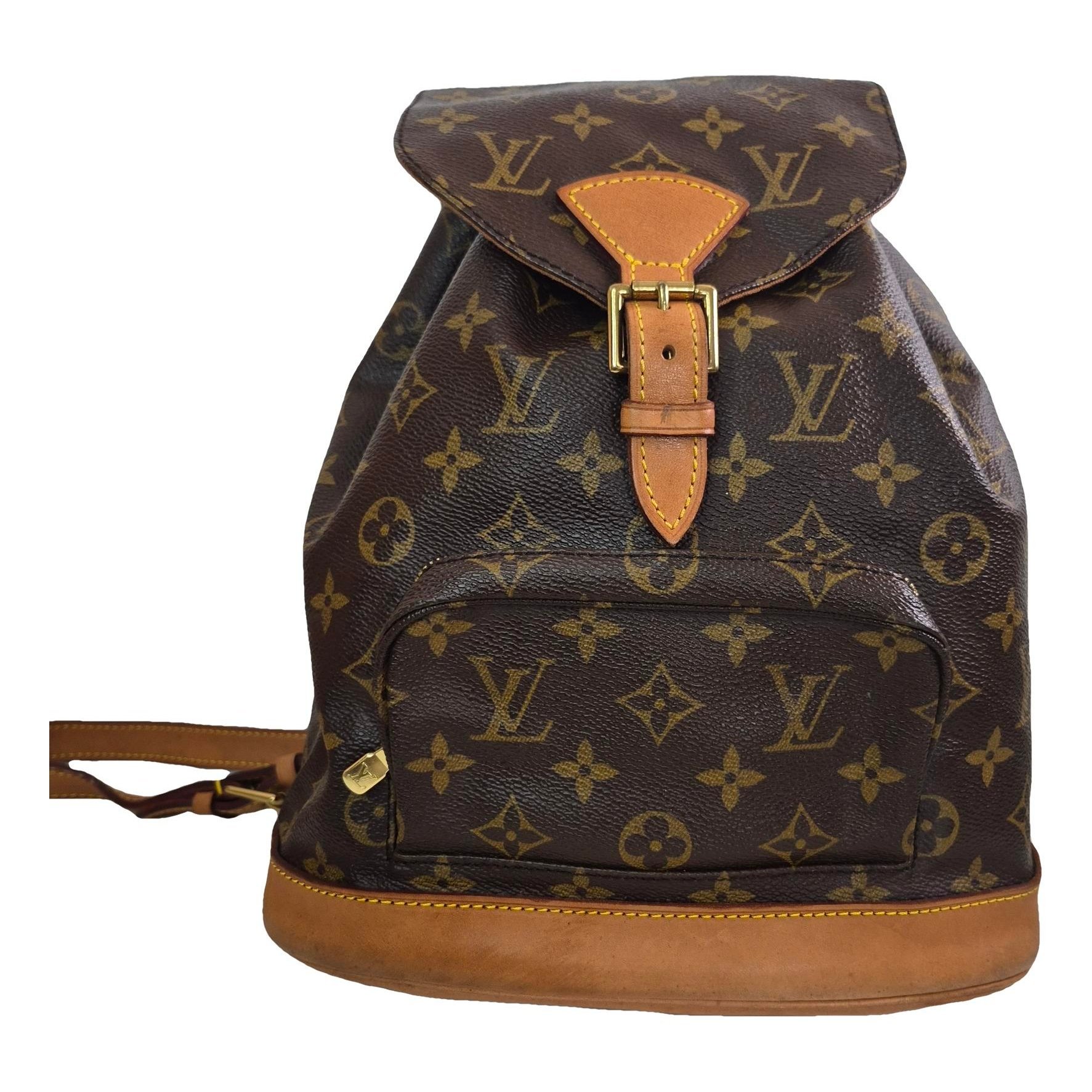 Montsouris Vintage leather backpack