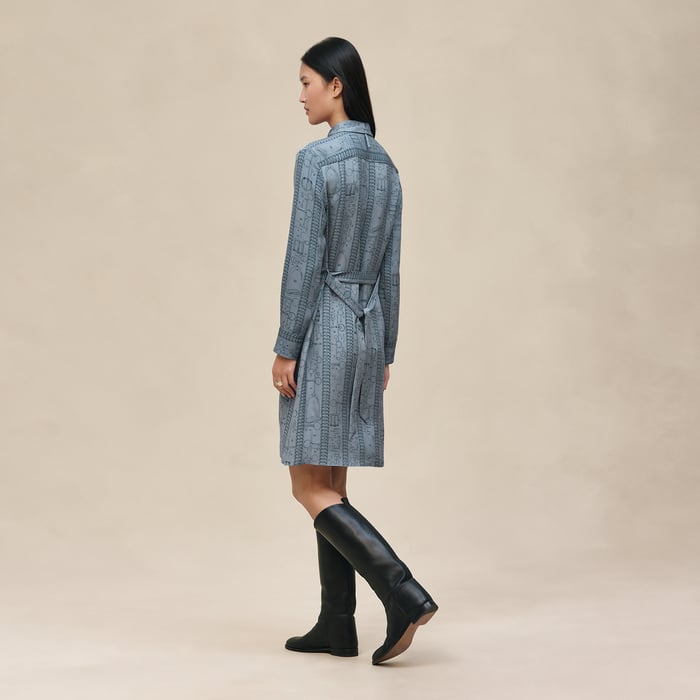 Bleu Adriatique "Cahier Du Colporteur" Shirt Dress