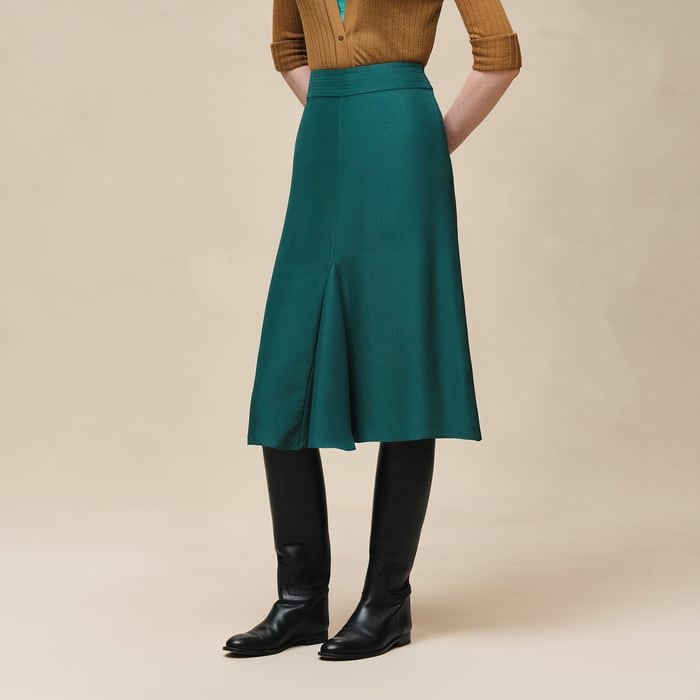 Vert Pin Flared Skirt