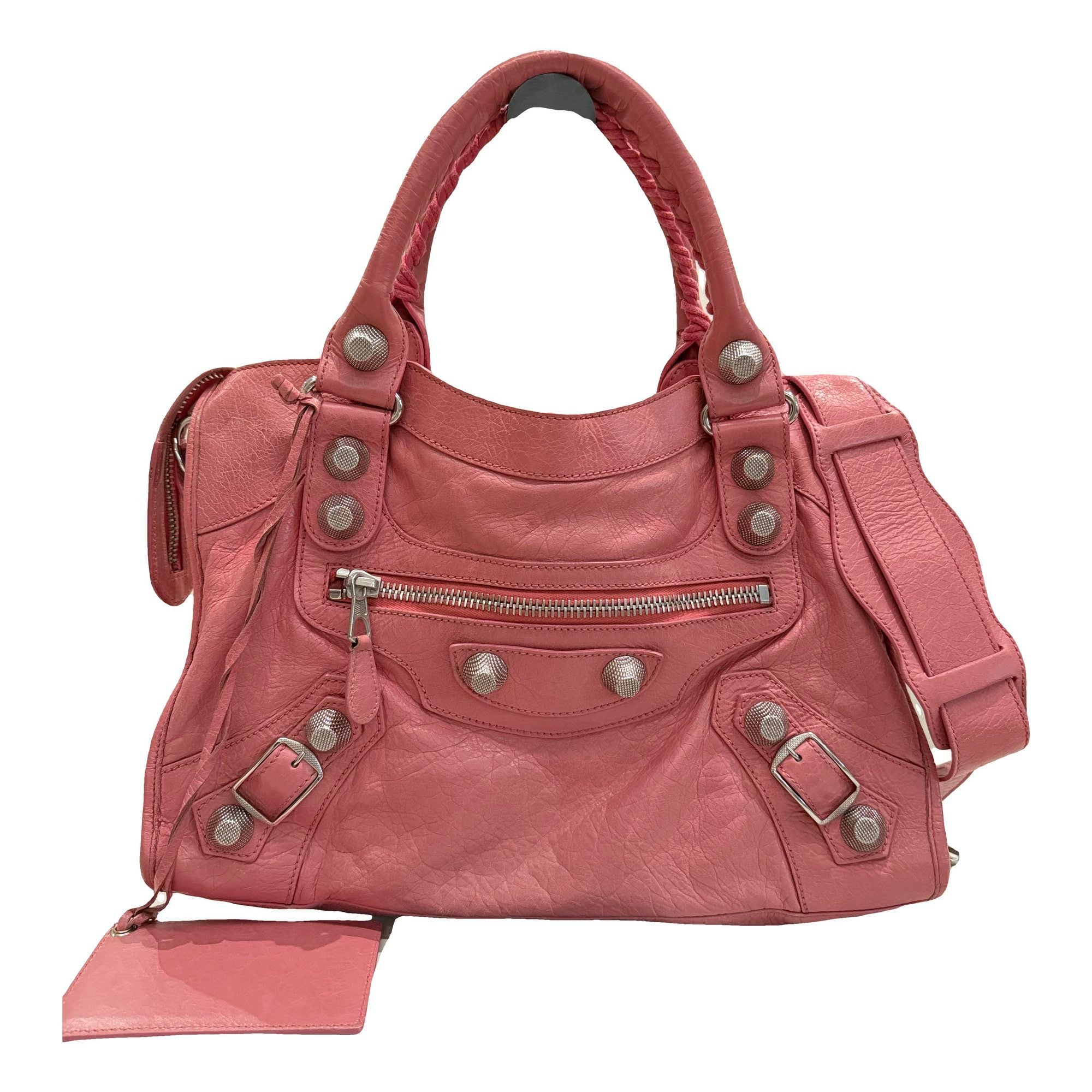 City leather handbag