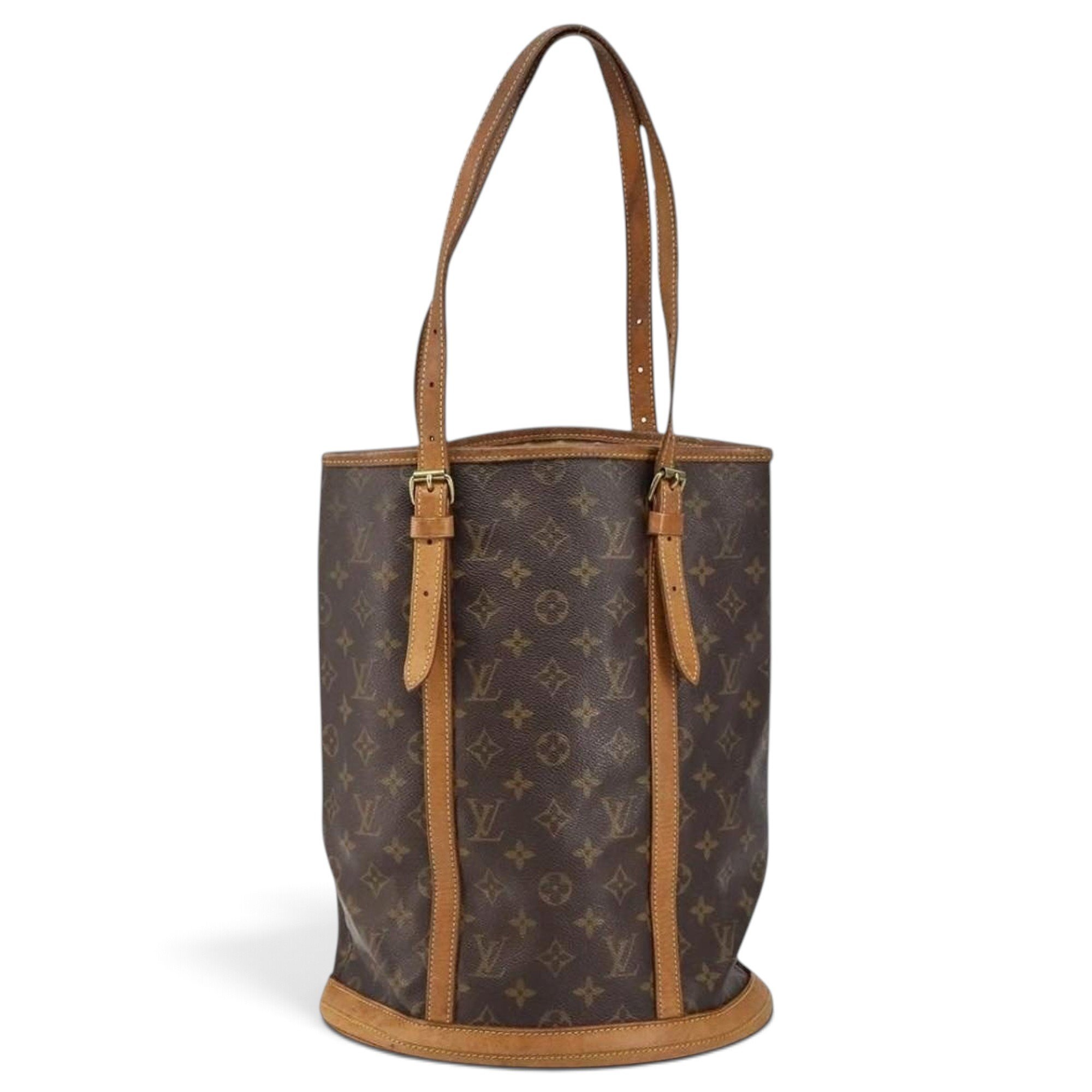 Bucket leather handbag