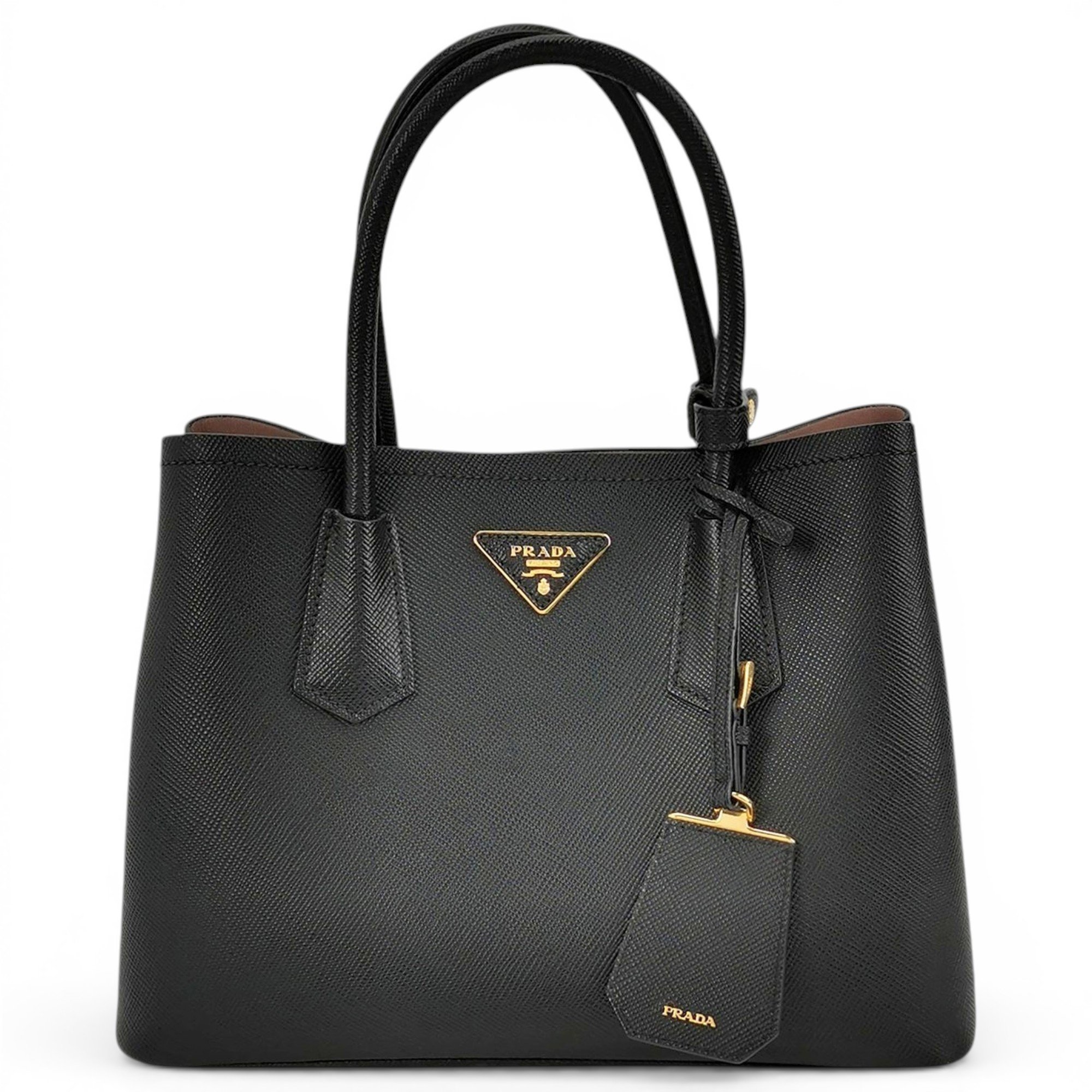 Double leather tote