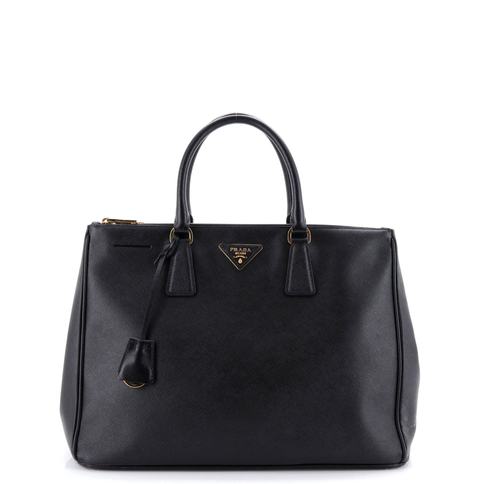 Double Zip Lux Tote Saffiano Leather Large