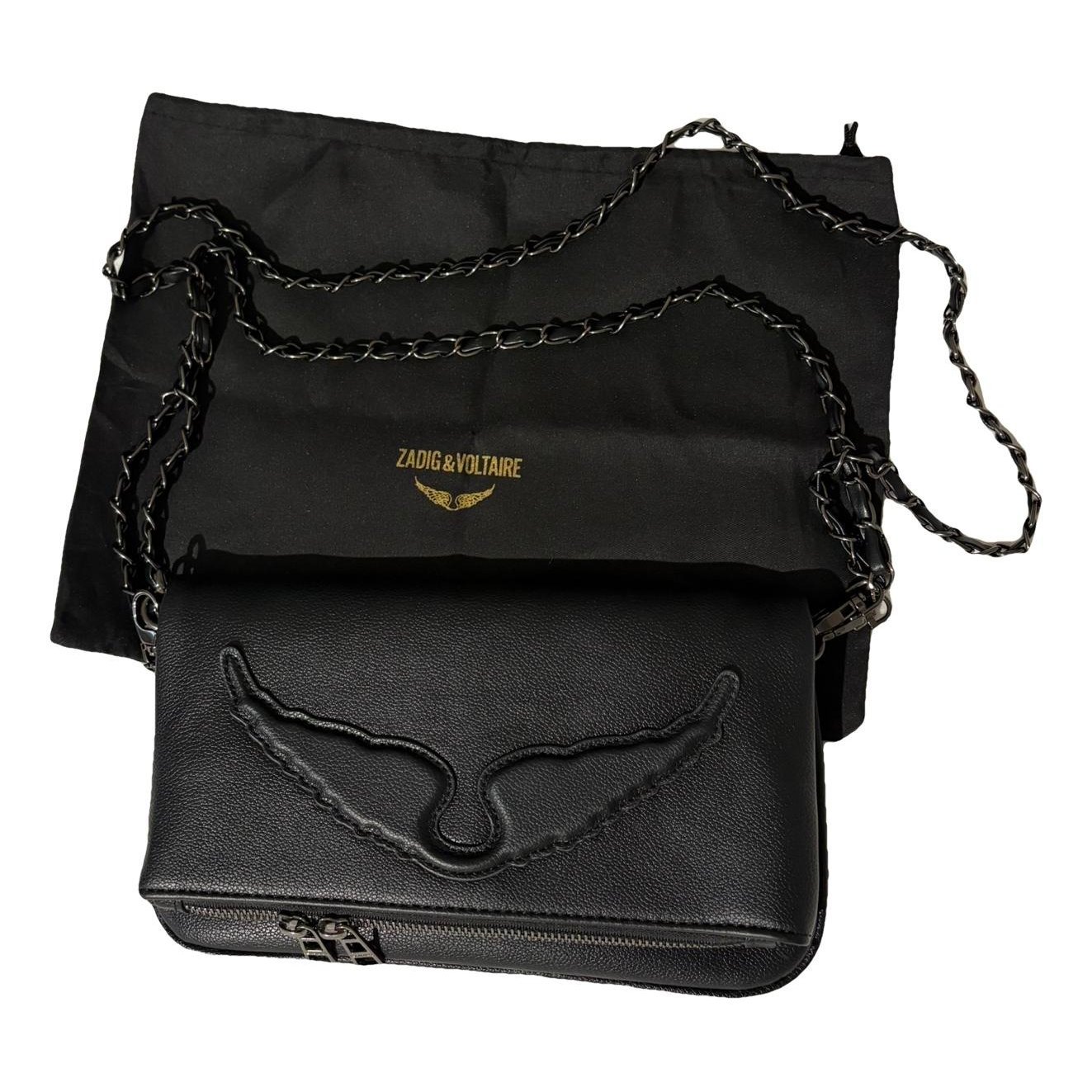 Rock leather clutch bag
