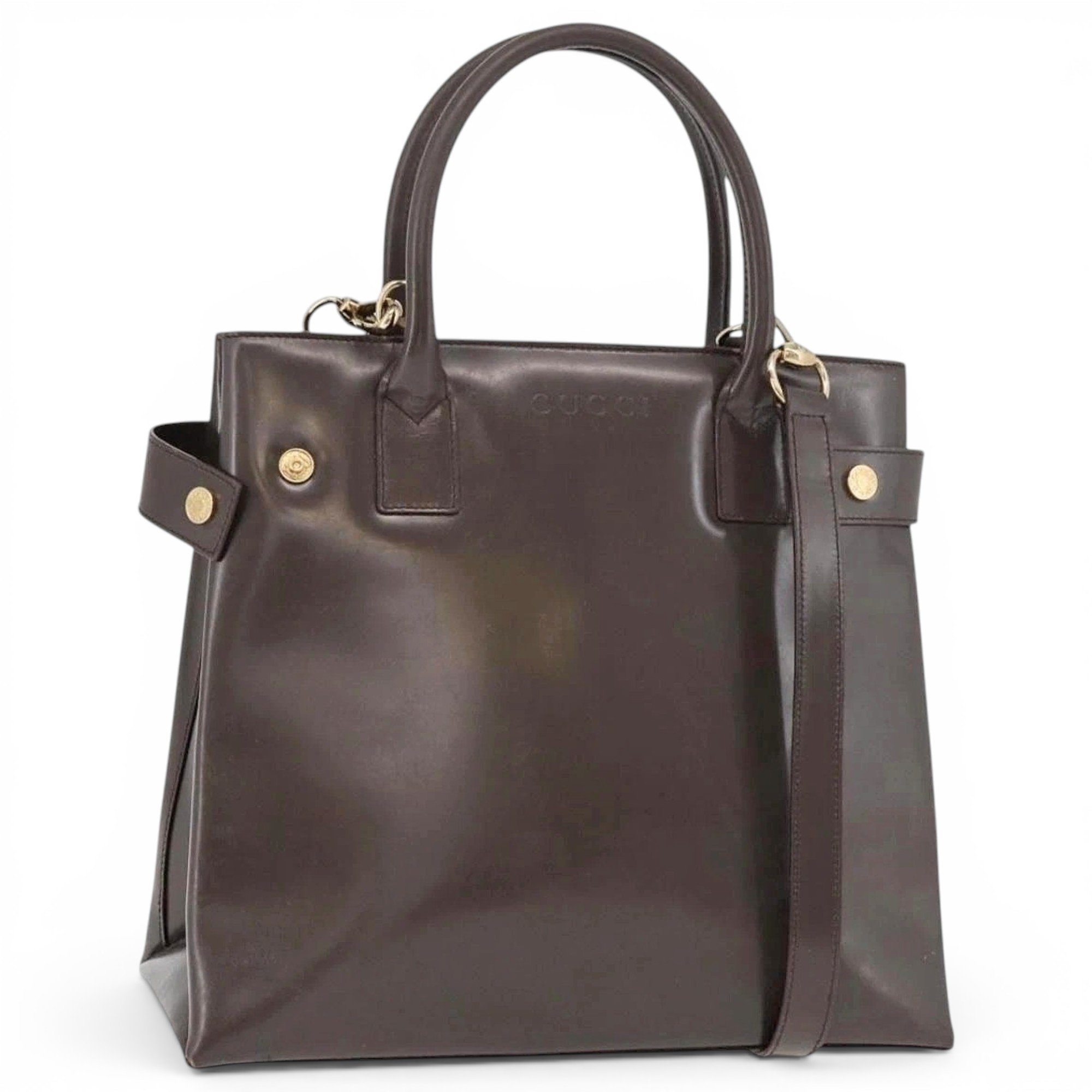 Patent leather handbag