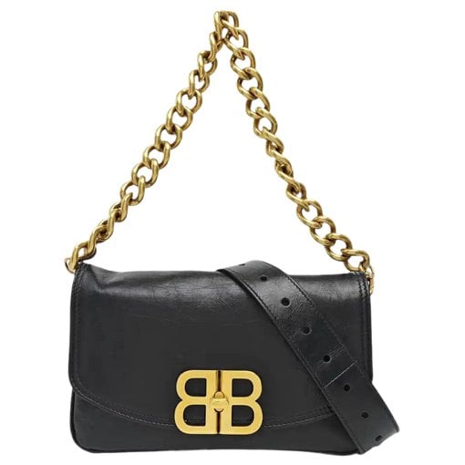BB chain leather handbag