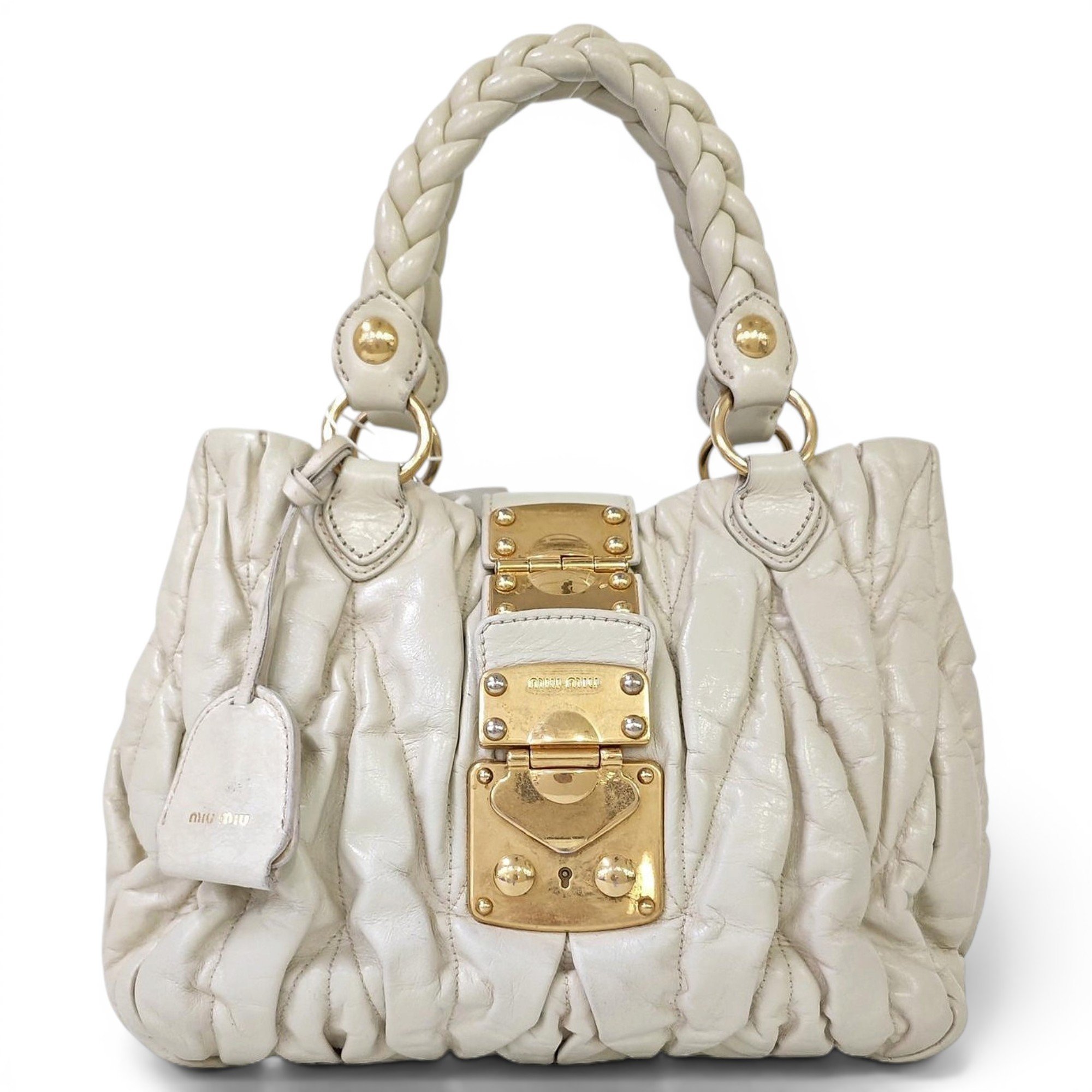 Matelassé leather handbag
