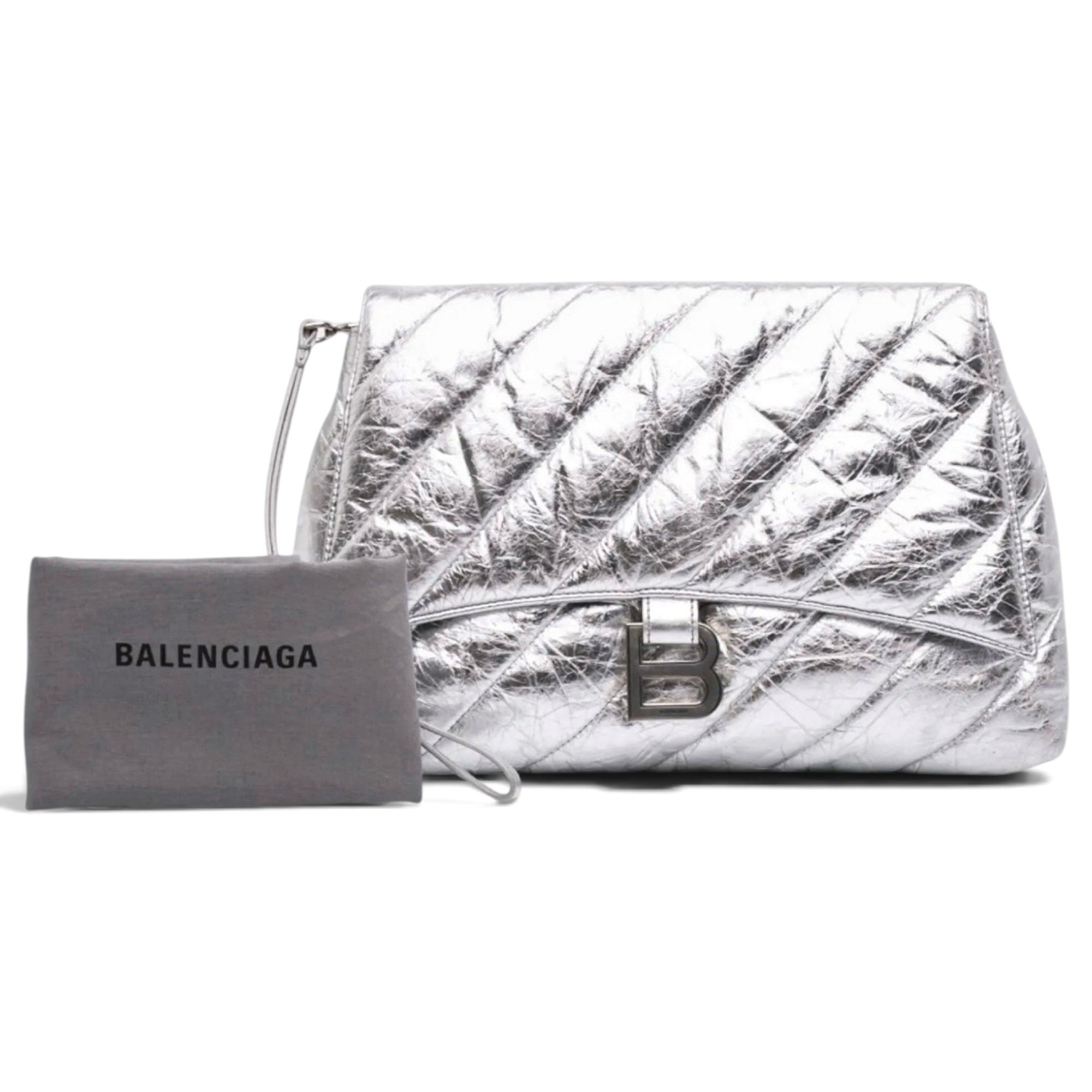 Touch Puffy leather clutch bag