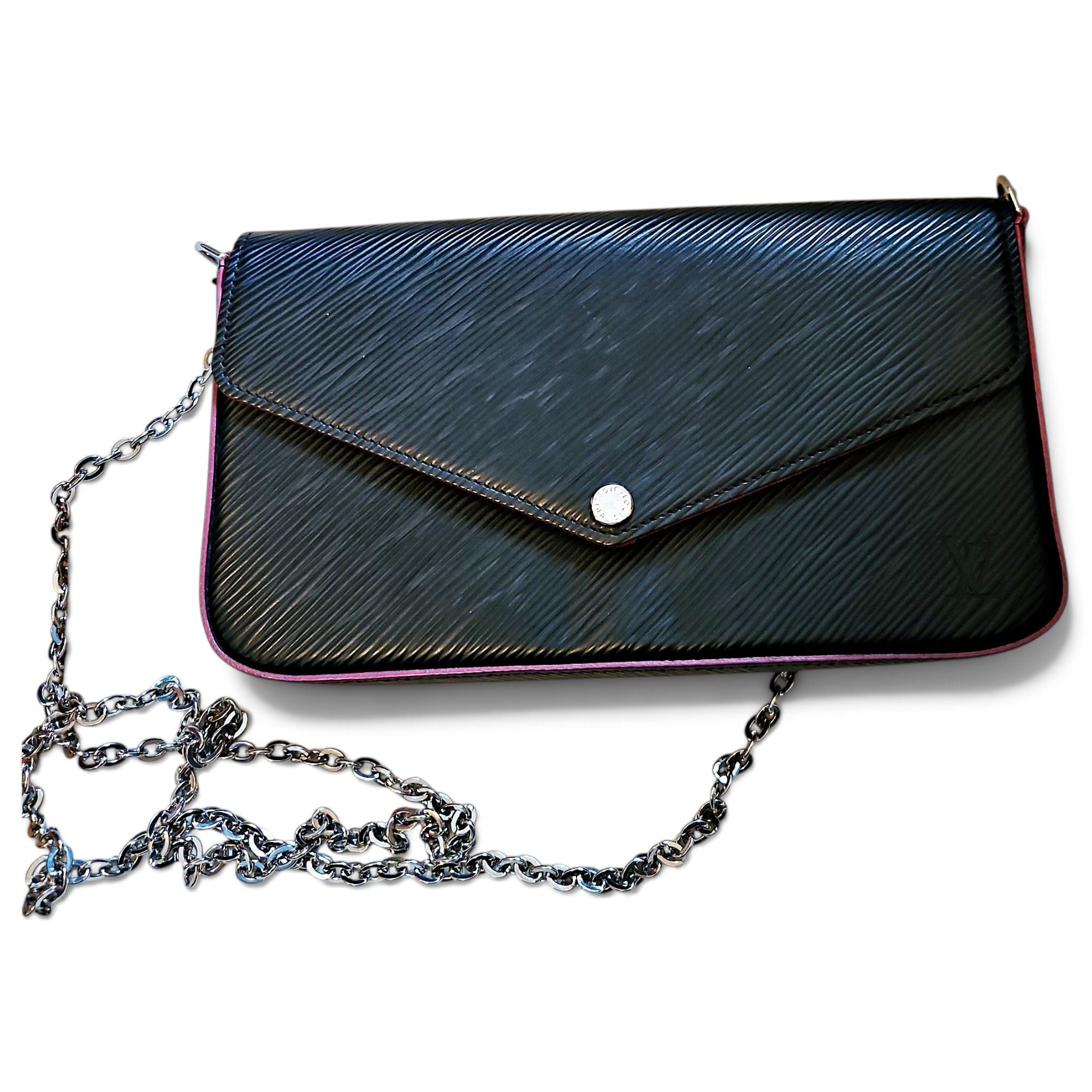 Leather clutch bag