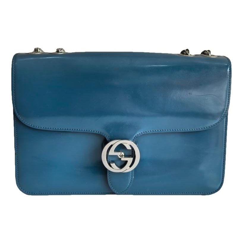 Interlocking leather handbag