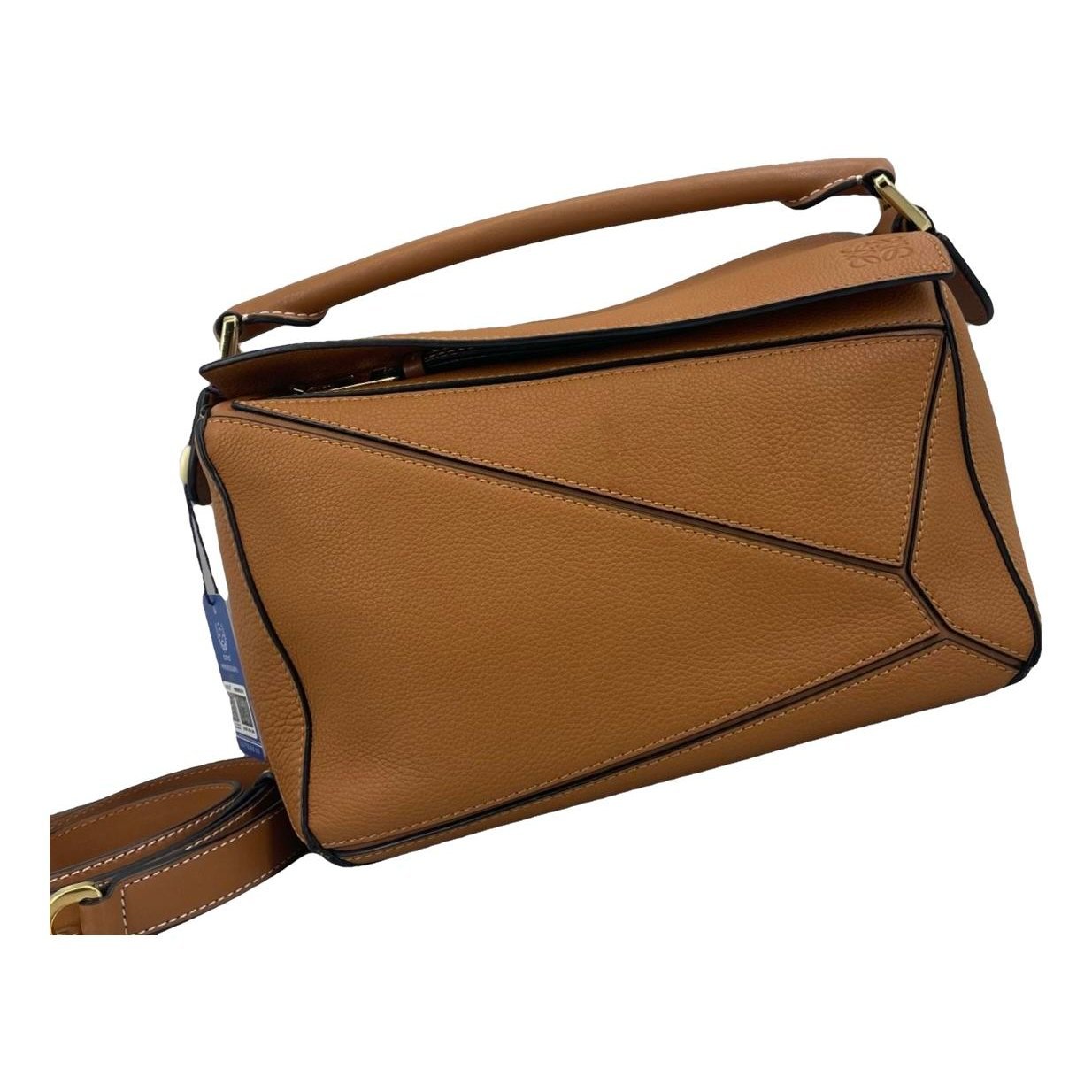 Puzzle leather handbag