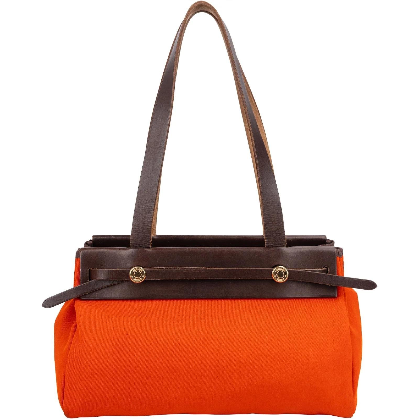 Hermes Herbag Handbag Gold 2004