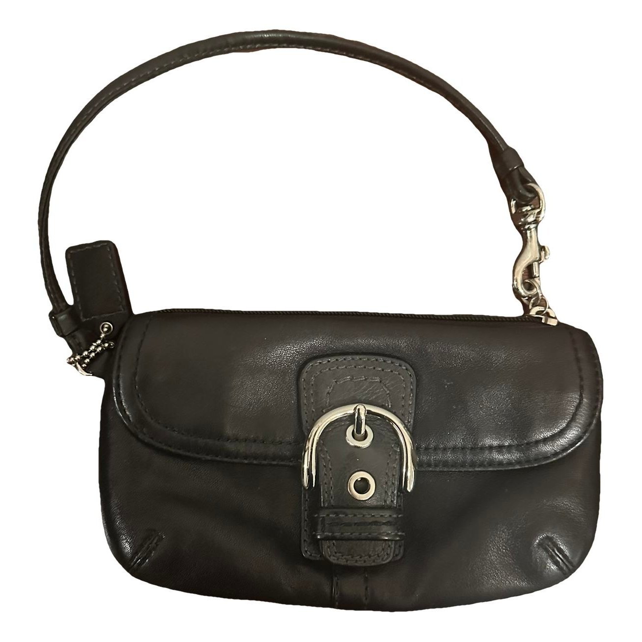 Leather clutch bag