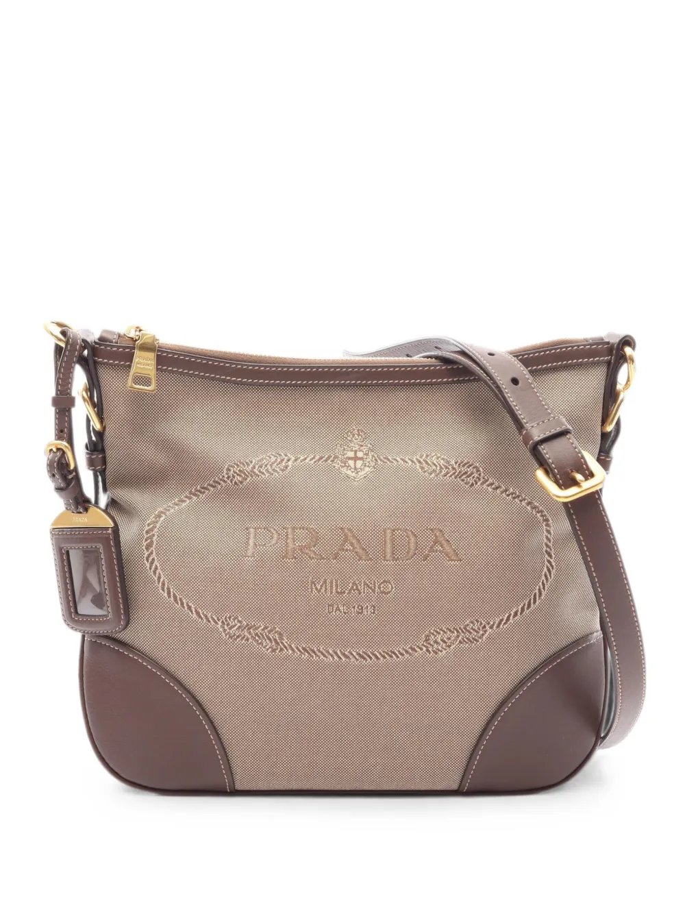 2010s logo jacquard shoulder bag