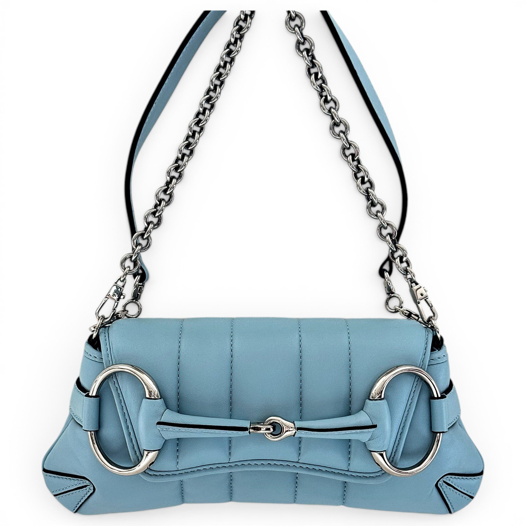 Horsebit Chain leather handbag