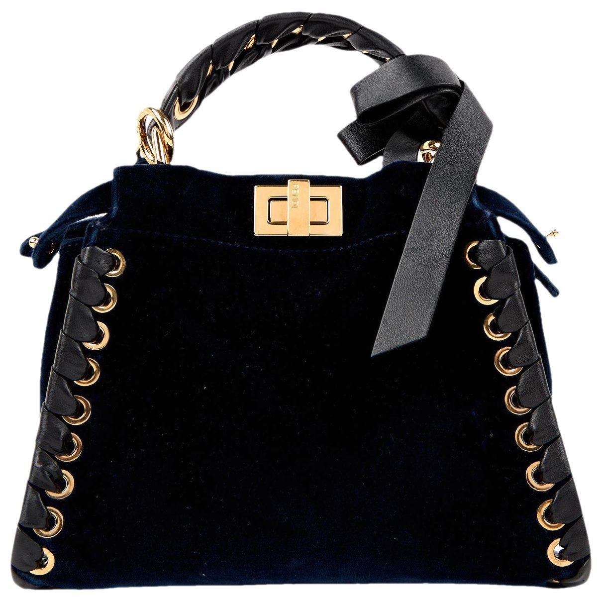 Peekaboo velvet handbag