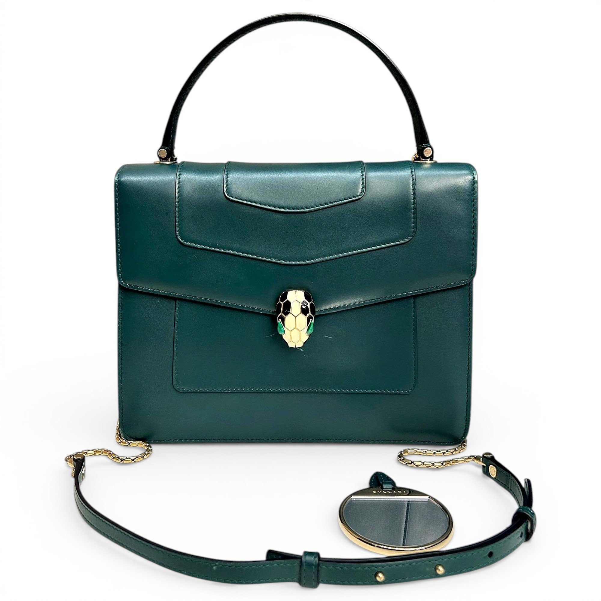 Bvlgari Serpenti leather handbag