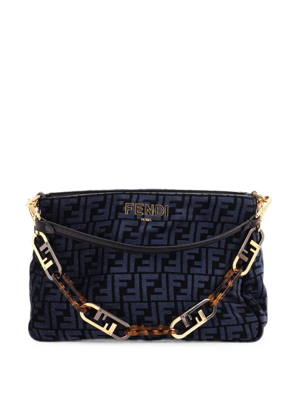 O'Lock Zip Shoulder Bag Zucca Chenille hobo bag