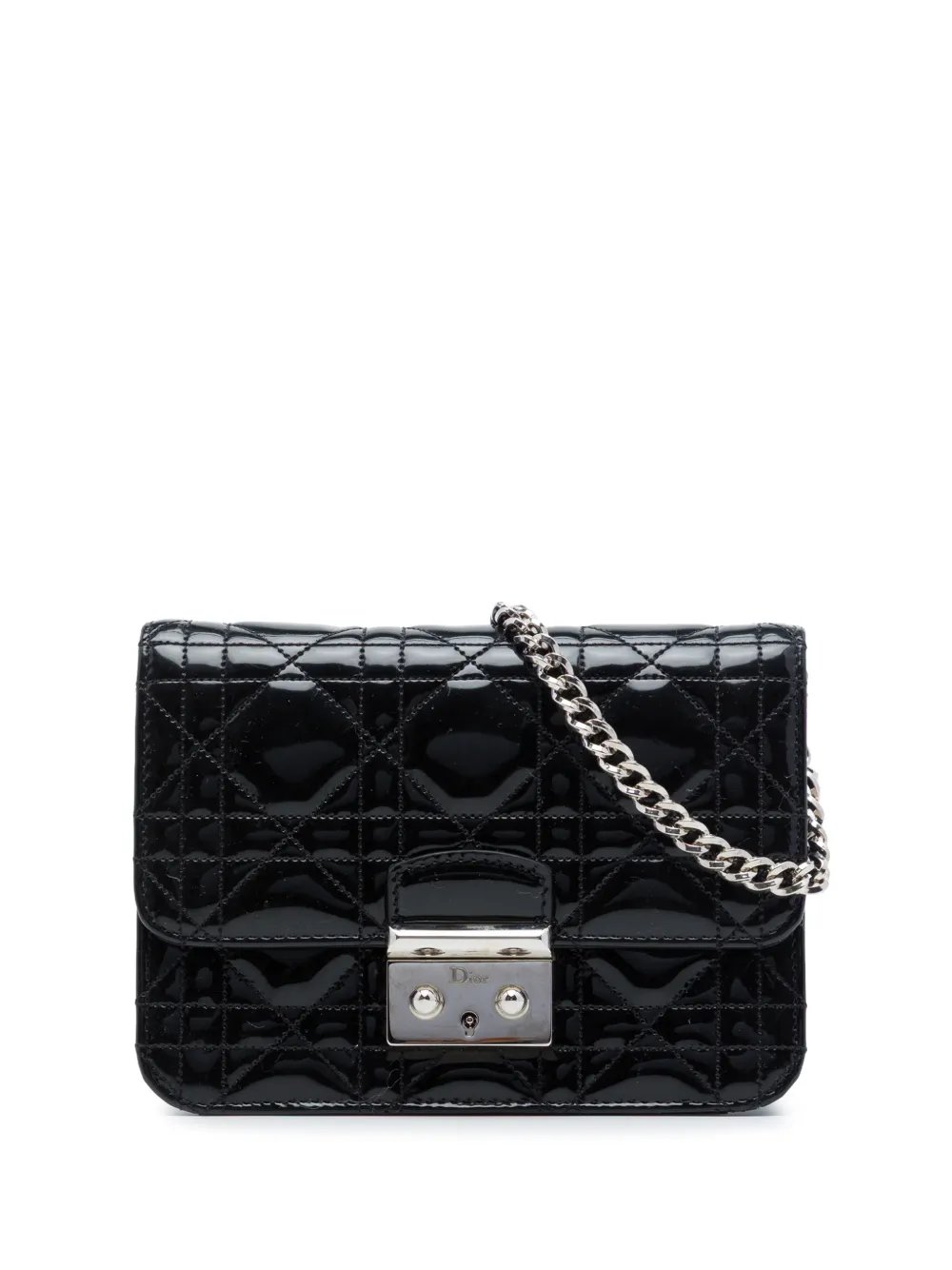 2014 Mini Patent Cannage Miss Dior Pouch crossbody bag