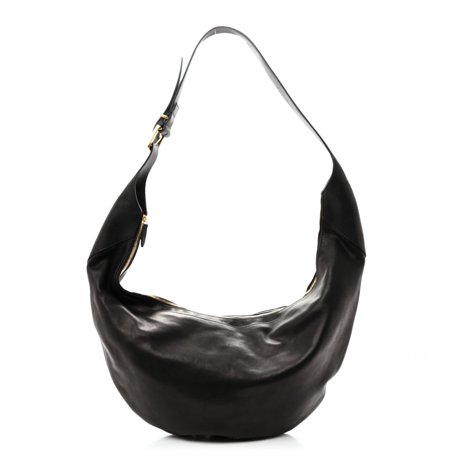 Khaite Lambskin Augustina Hobo Black