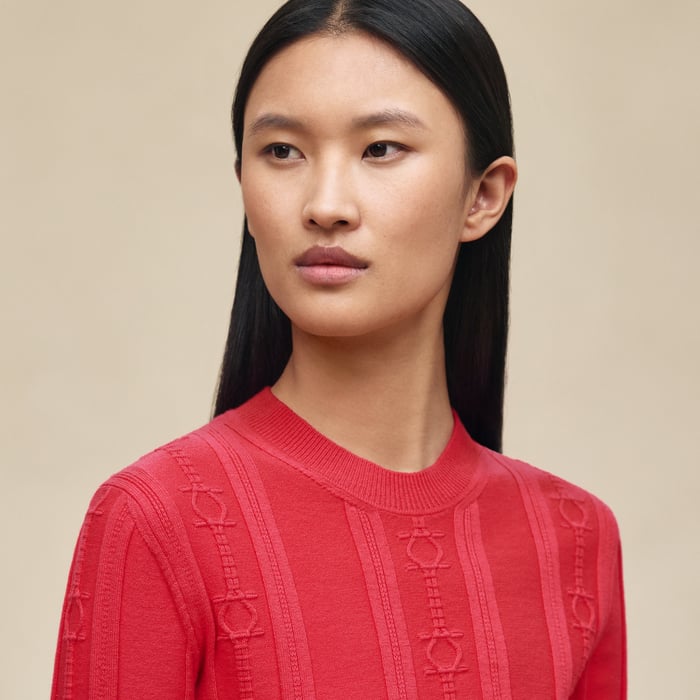 Rose Pivoine Long-sleeve Sweater