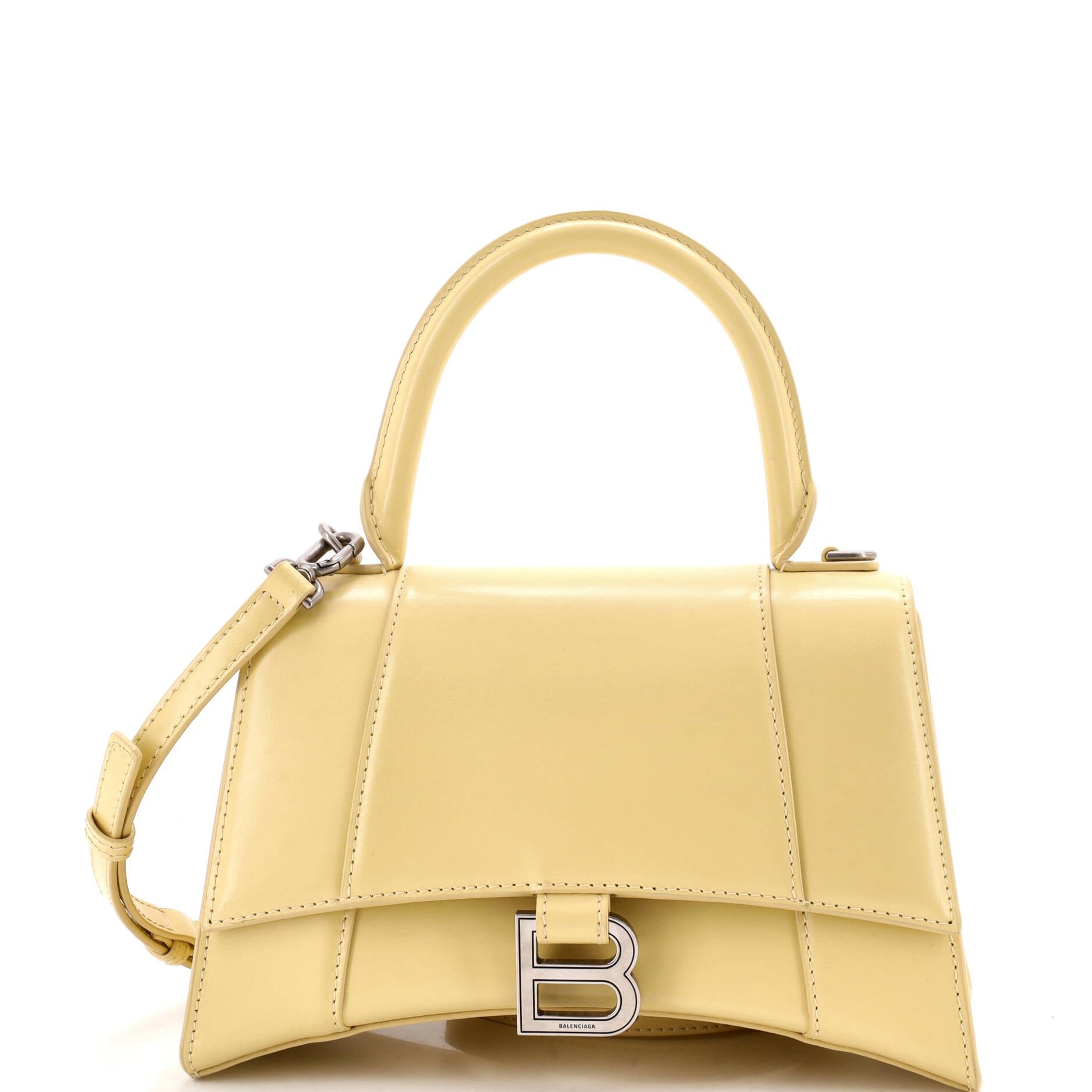 Hourglass Top Handle Bag Leather Small