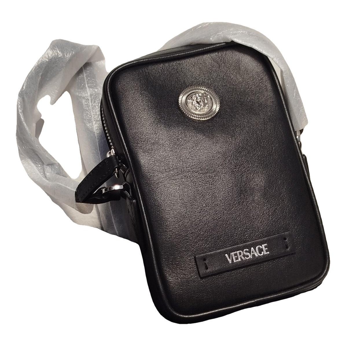 Leather clutch bag