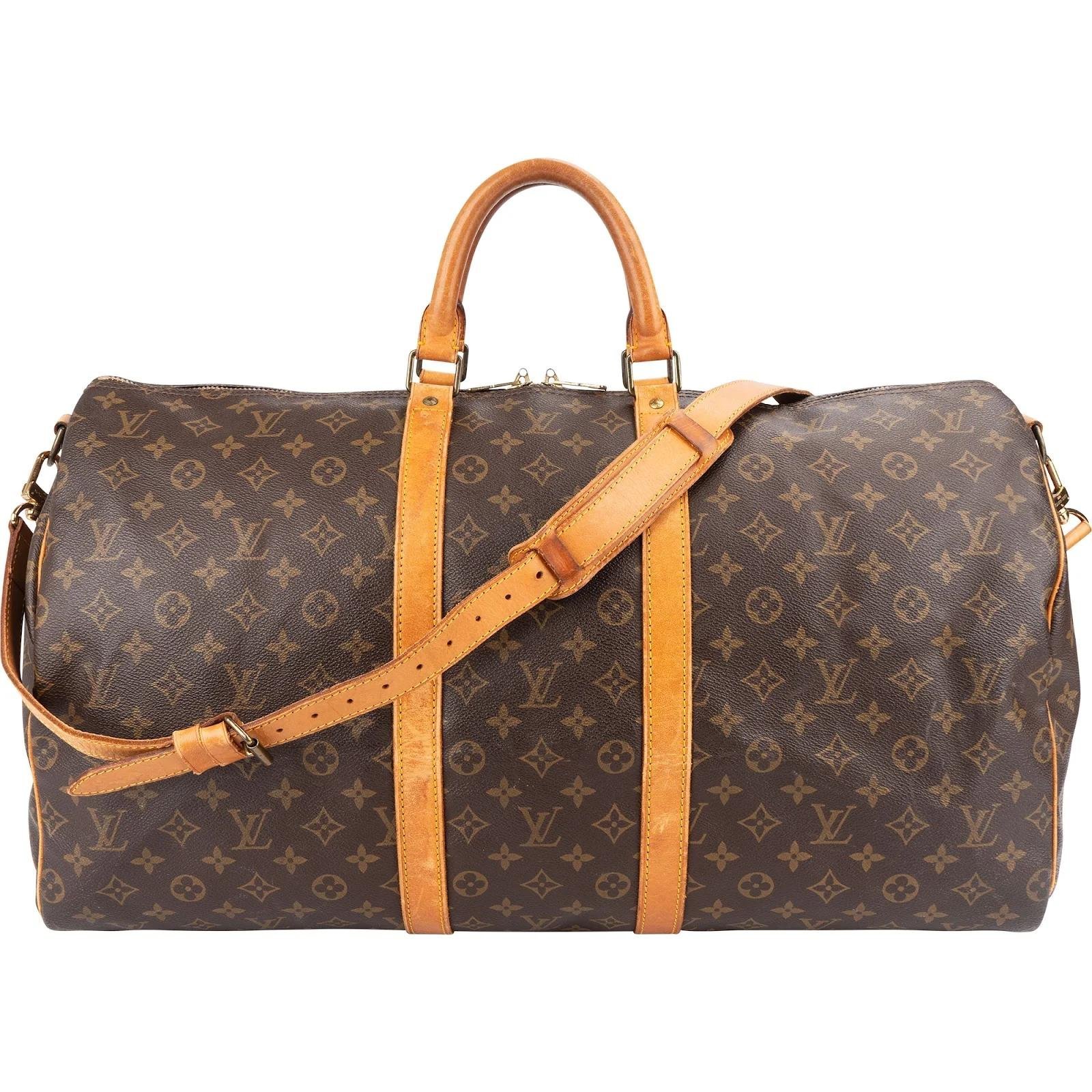 Keepall leather travel bag