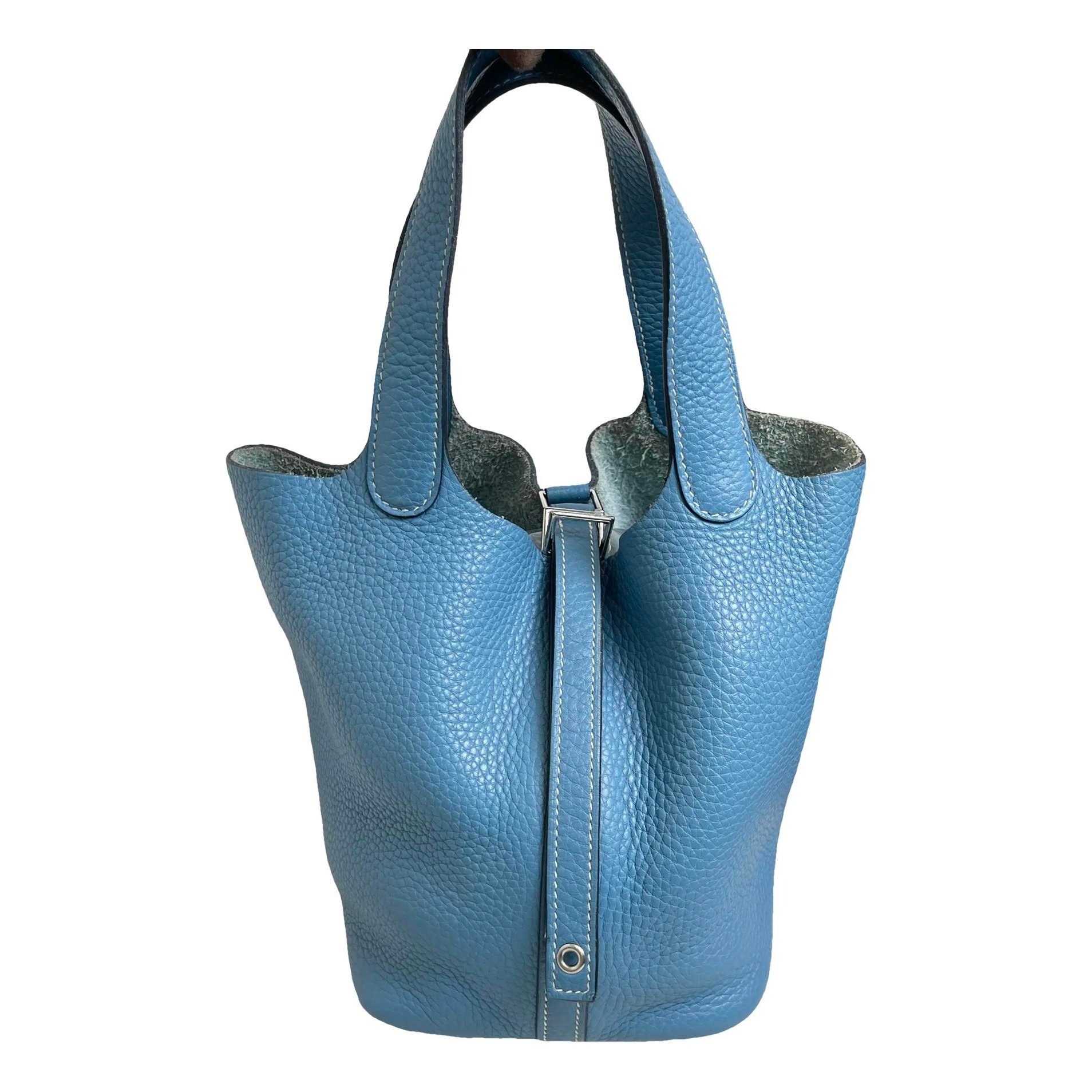 Picotin leather tote