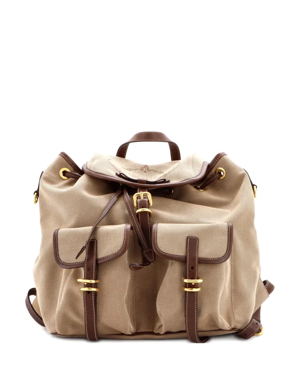 Prada Logo Canvas backpack
