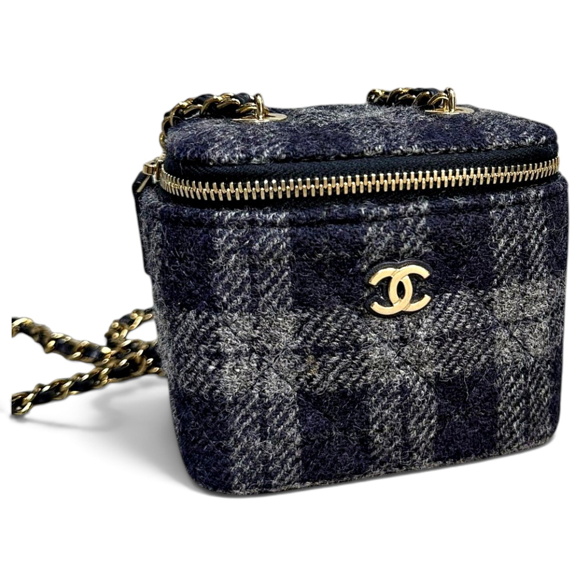 Trendy CC Vanity tweed handbag