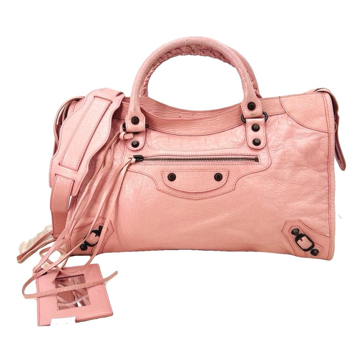 City leather handbag