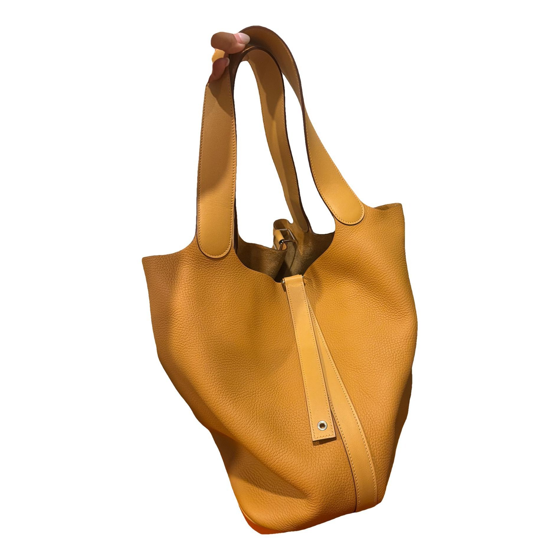 Picotin leather tote