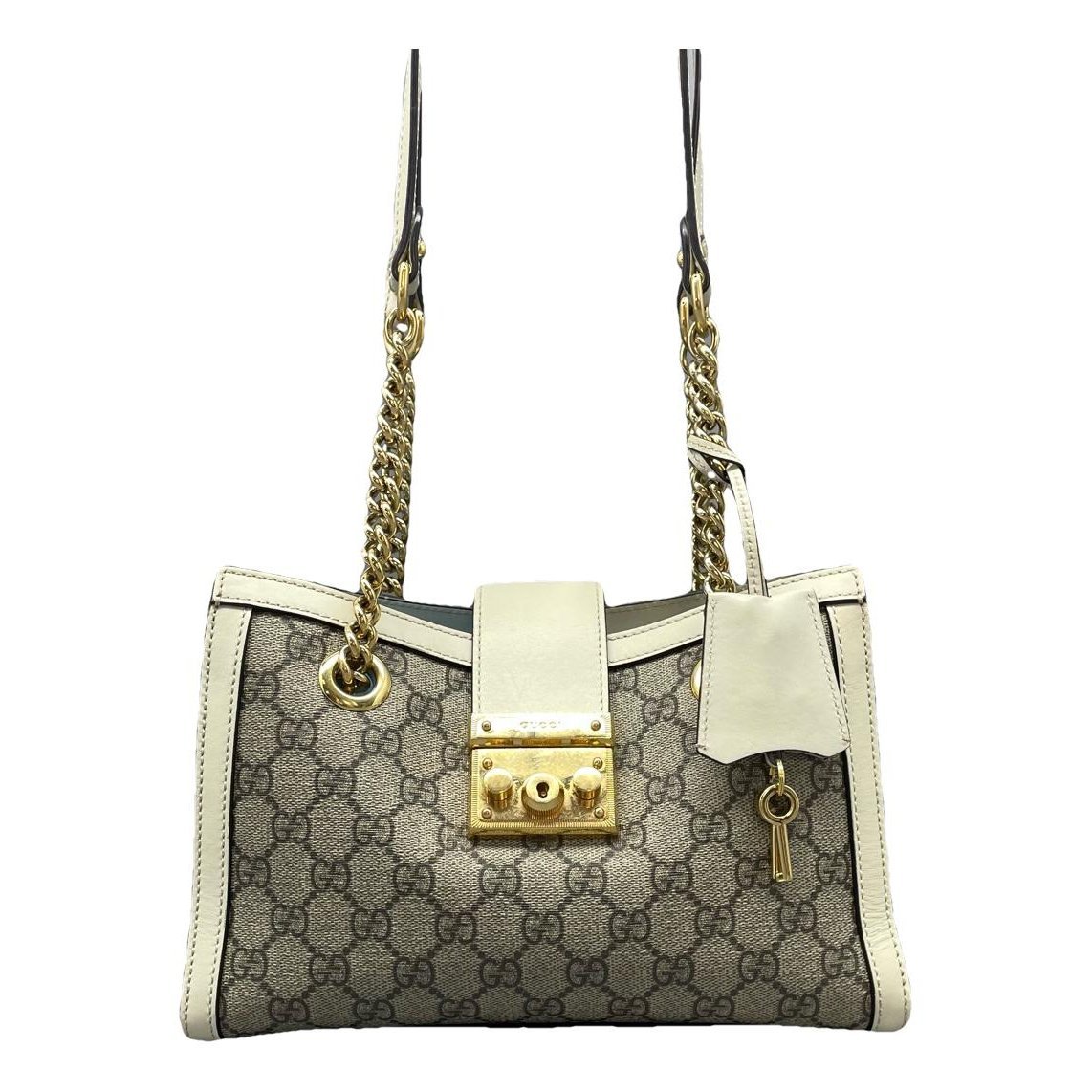 Padlock leather handbag