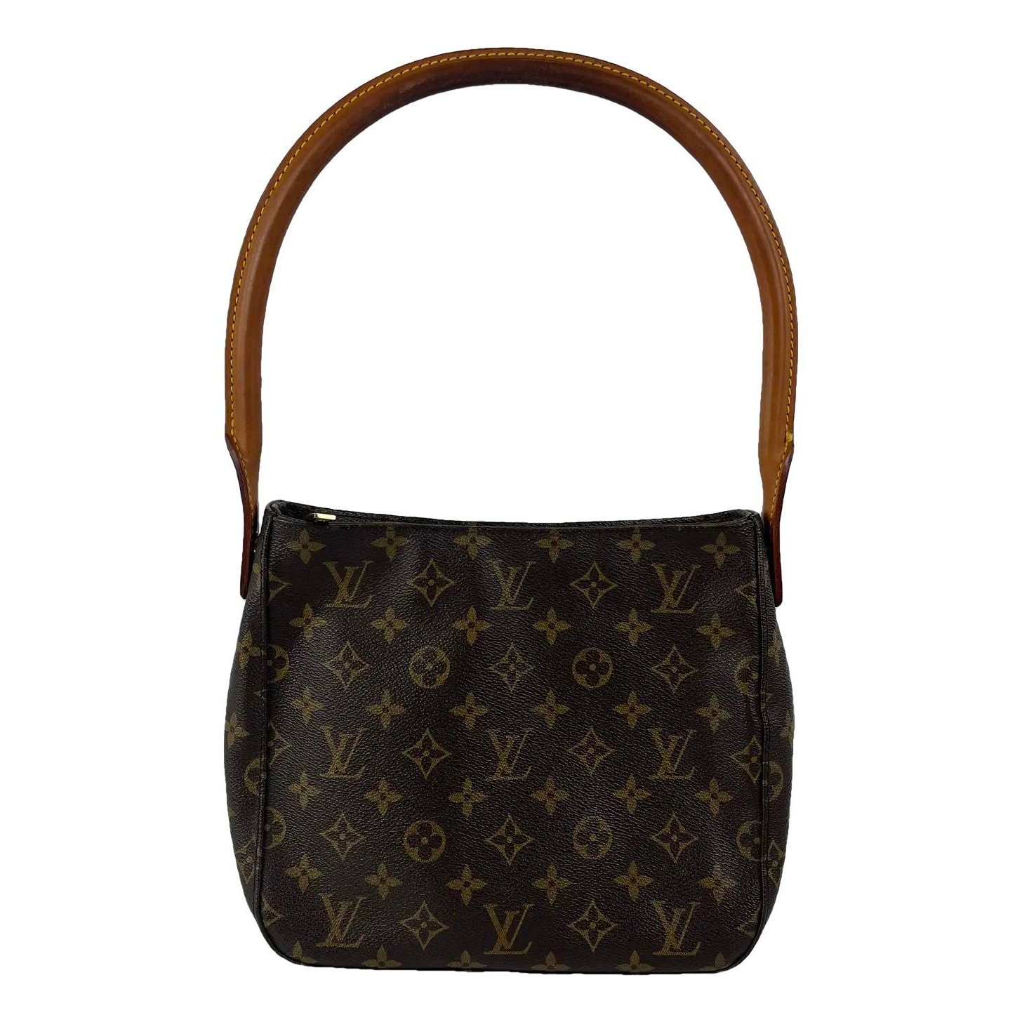 Looping leather handbag