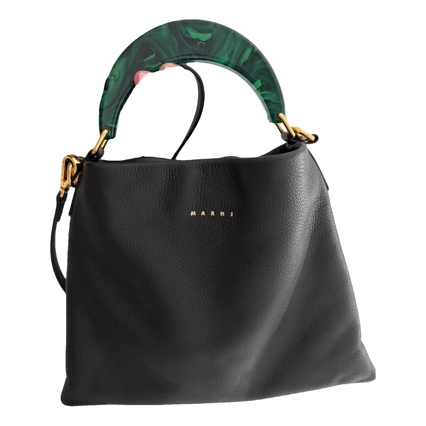 Pannier leather handbag