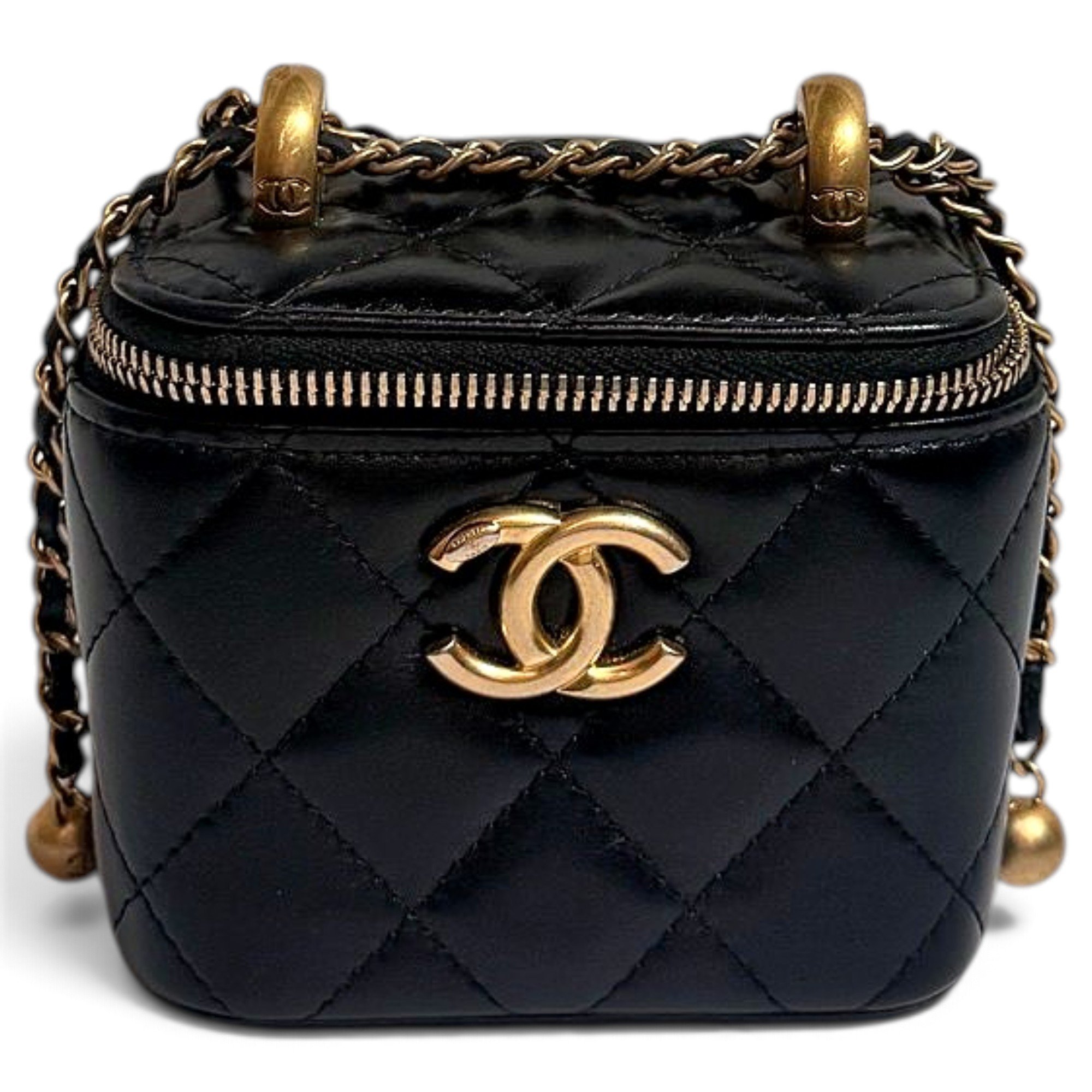 Trendy CC Vanity leather handbag