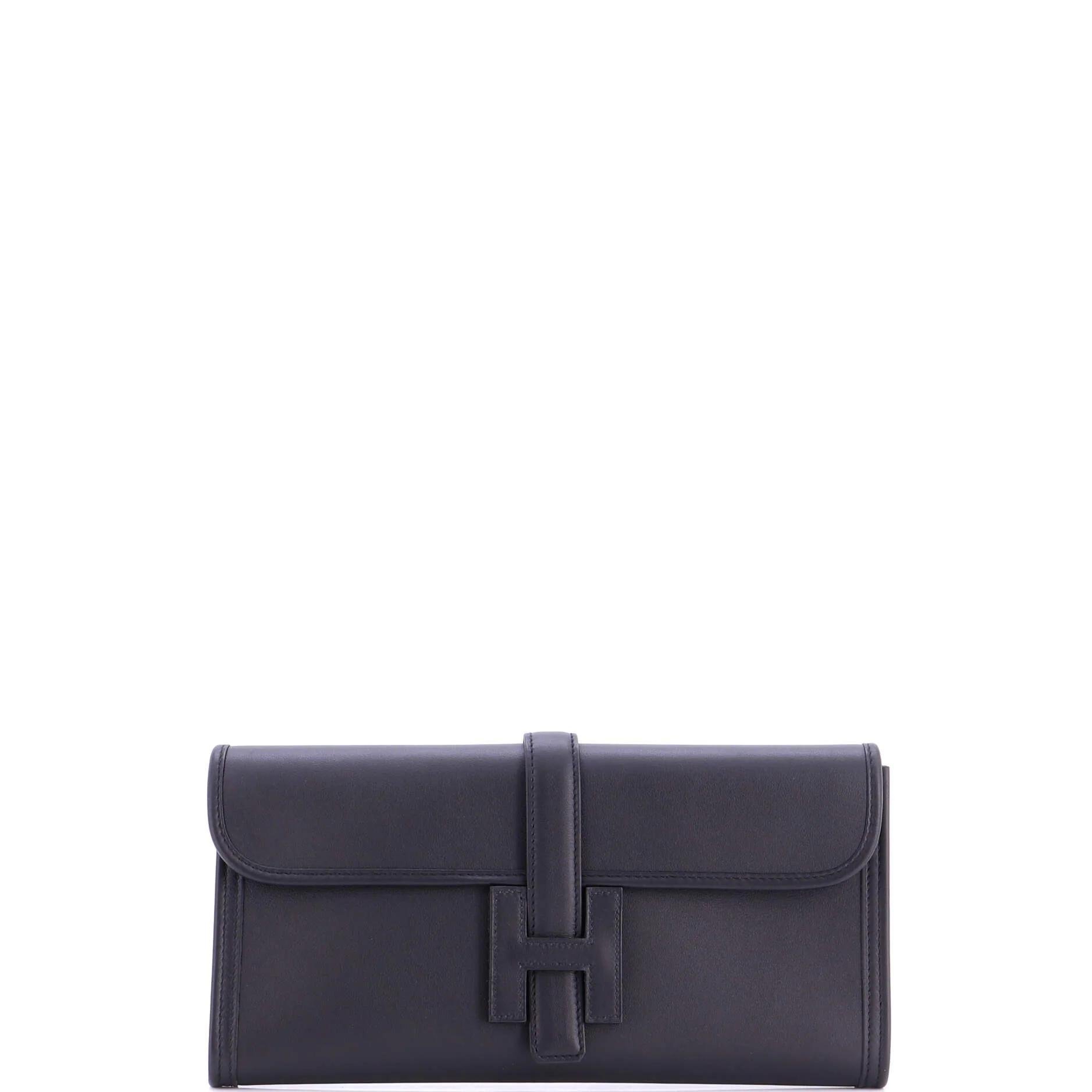 Leather clutch bag