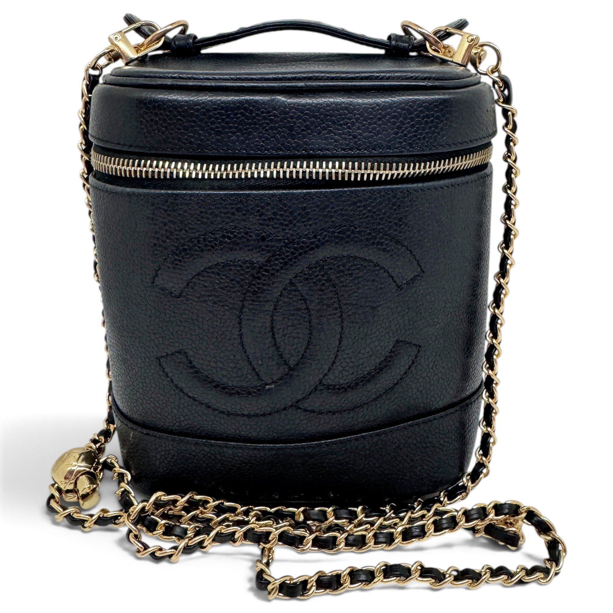 Vanity leather handbag