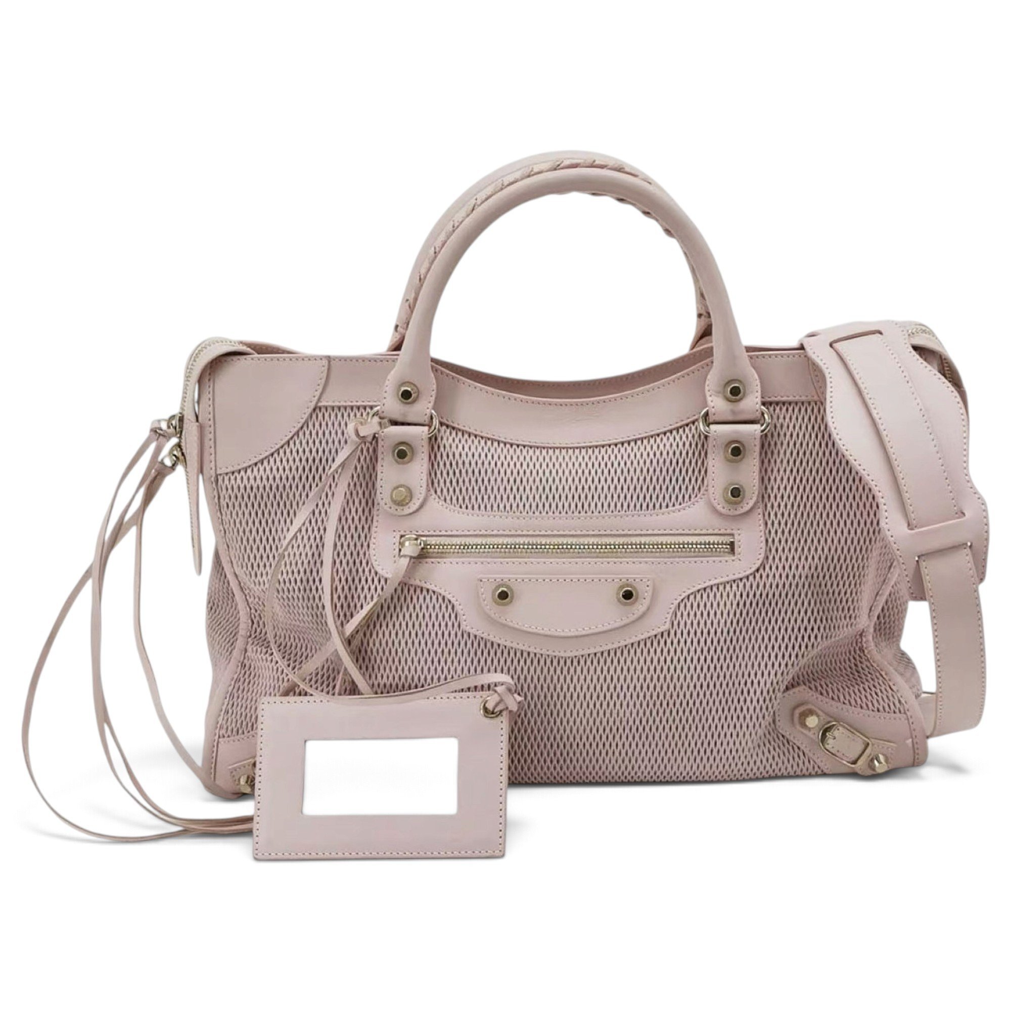 City leather handbag