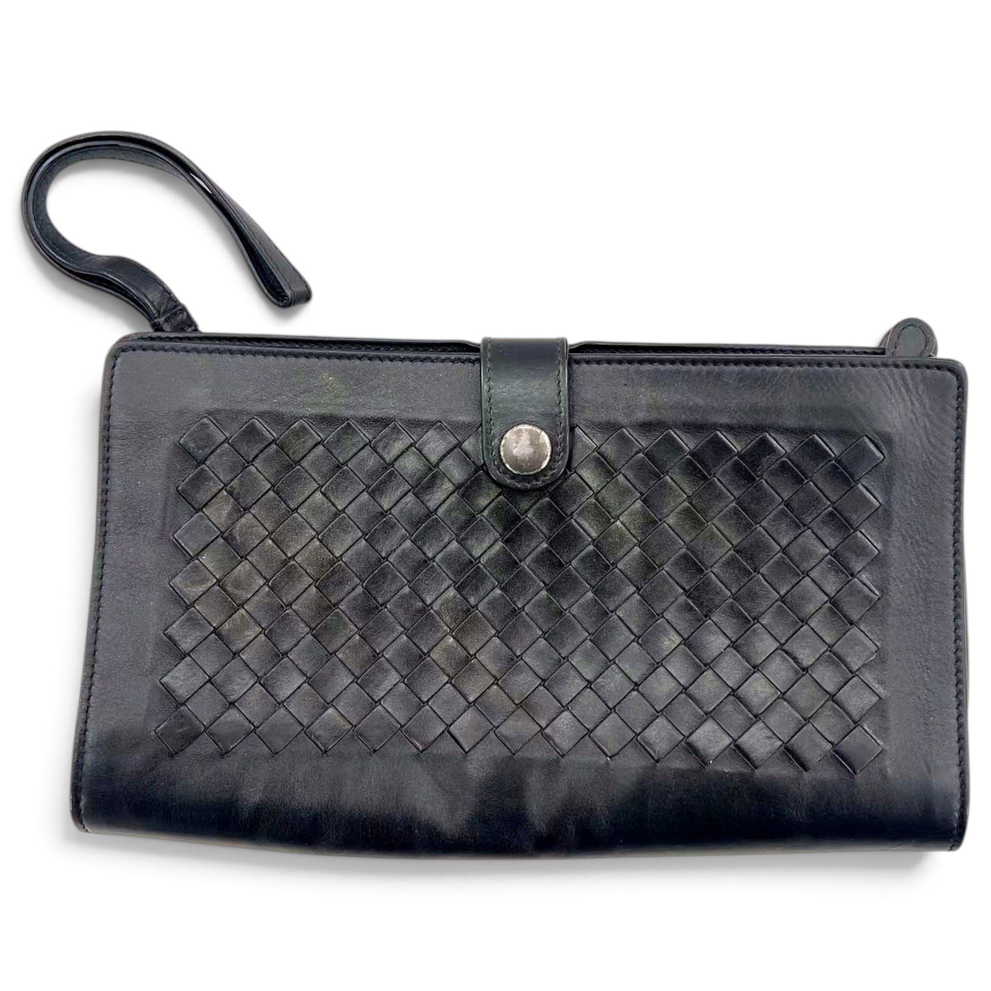 Leather clutch bag