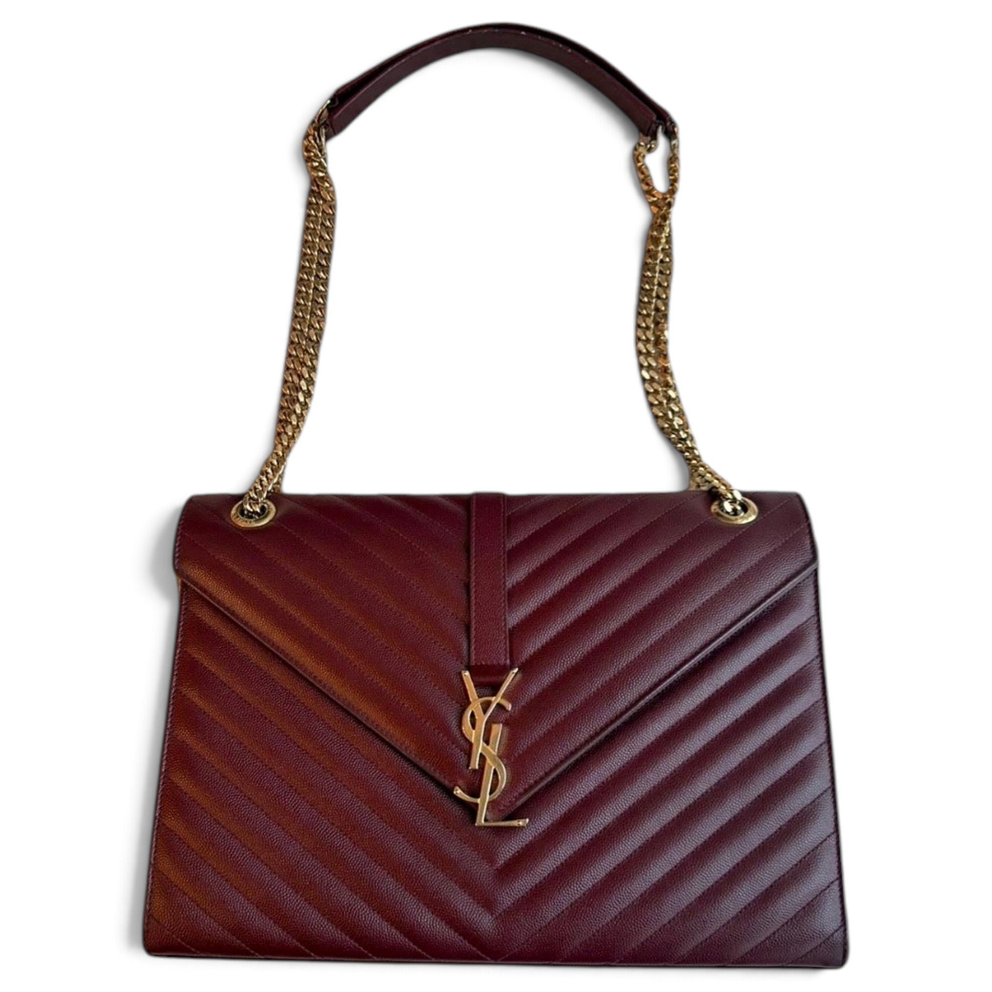 Envelope leather handbag