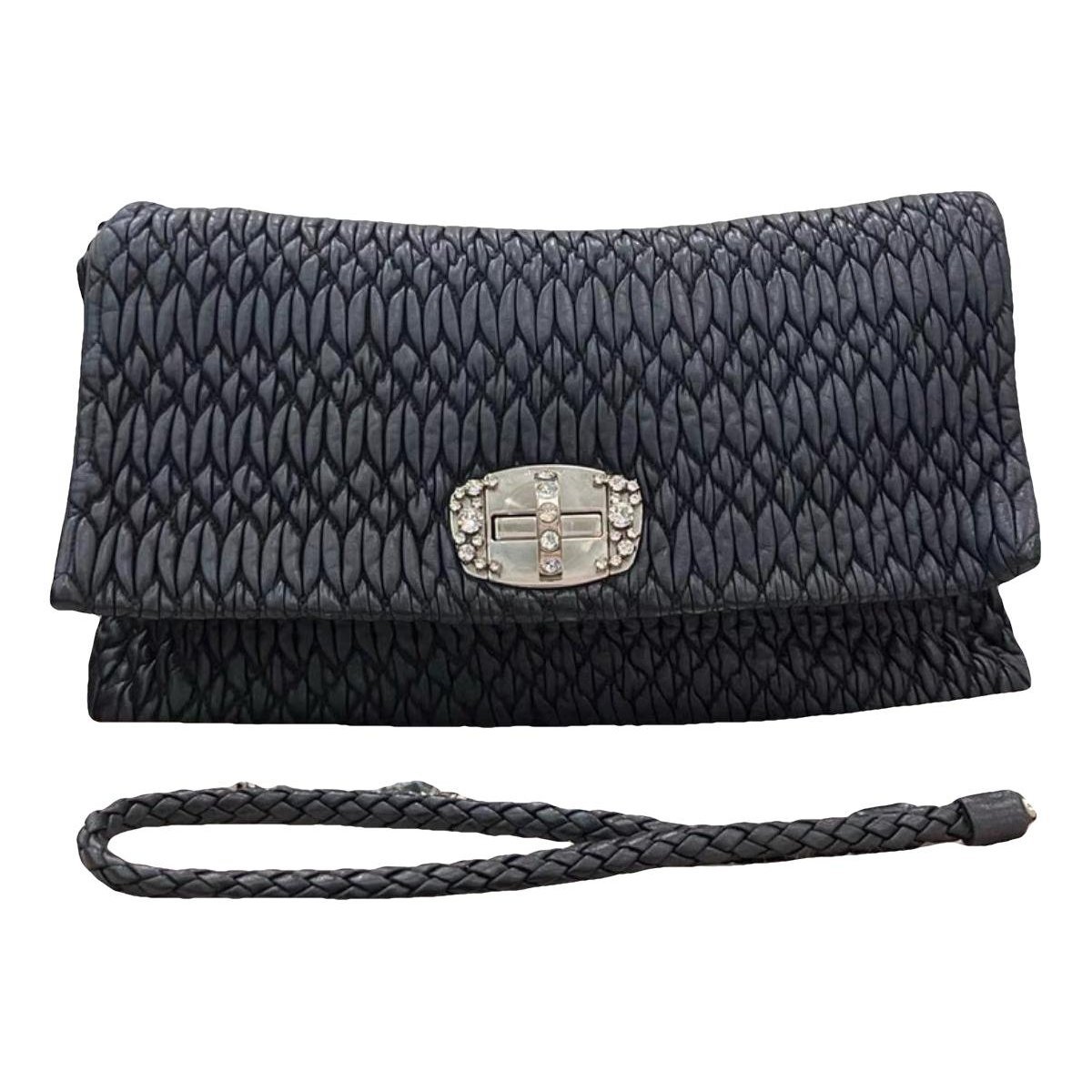Miu Crystal leather tote