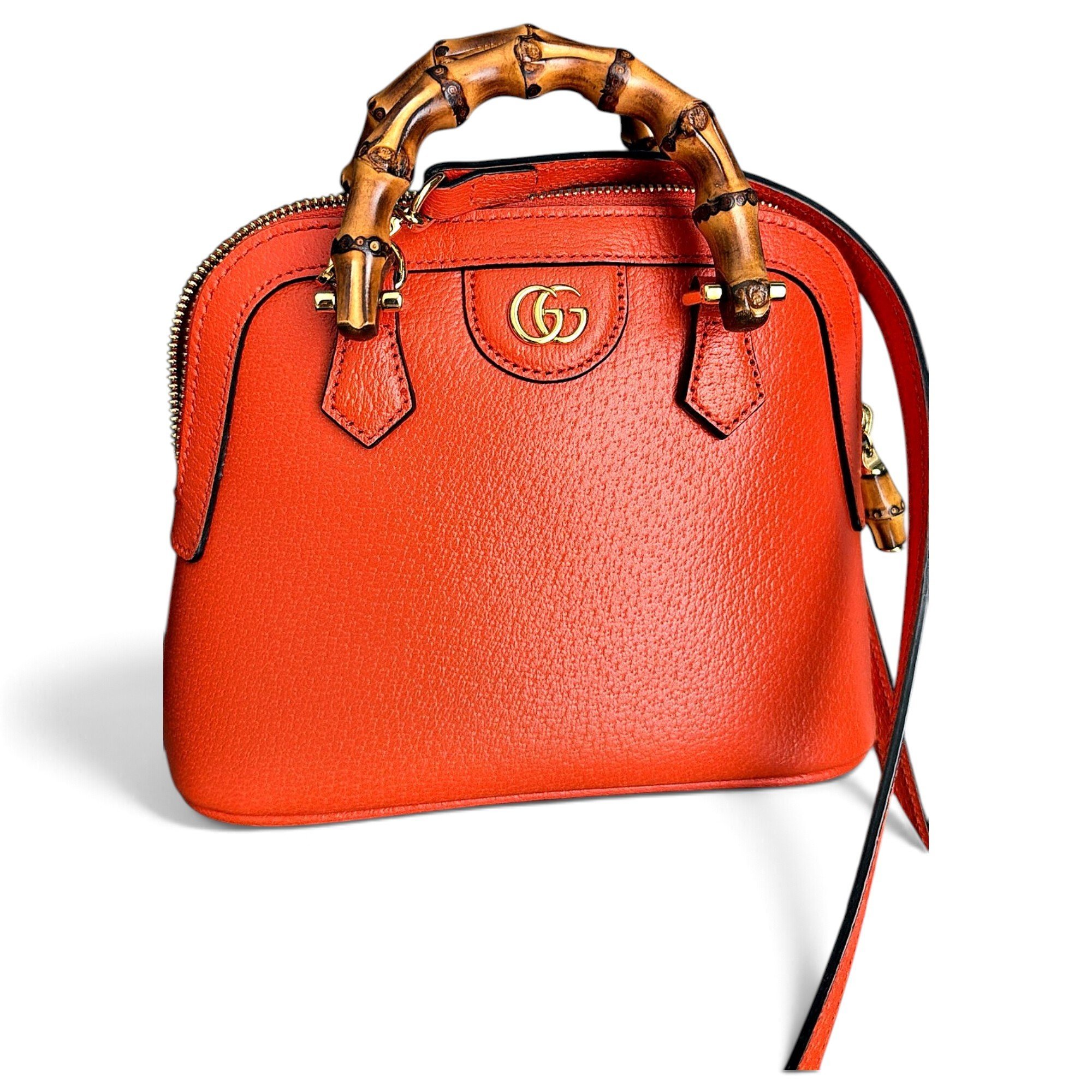 Diana Bamboo leather handbag
