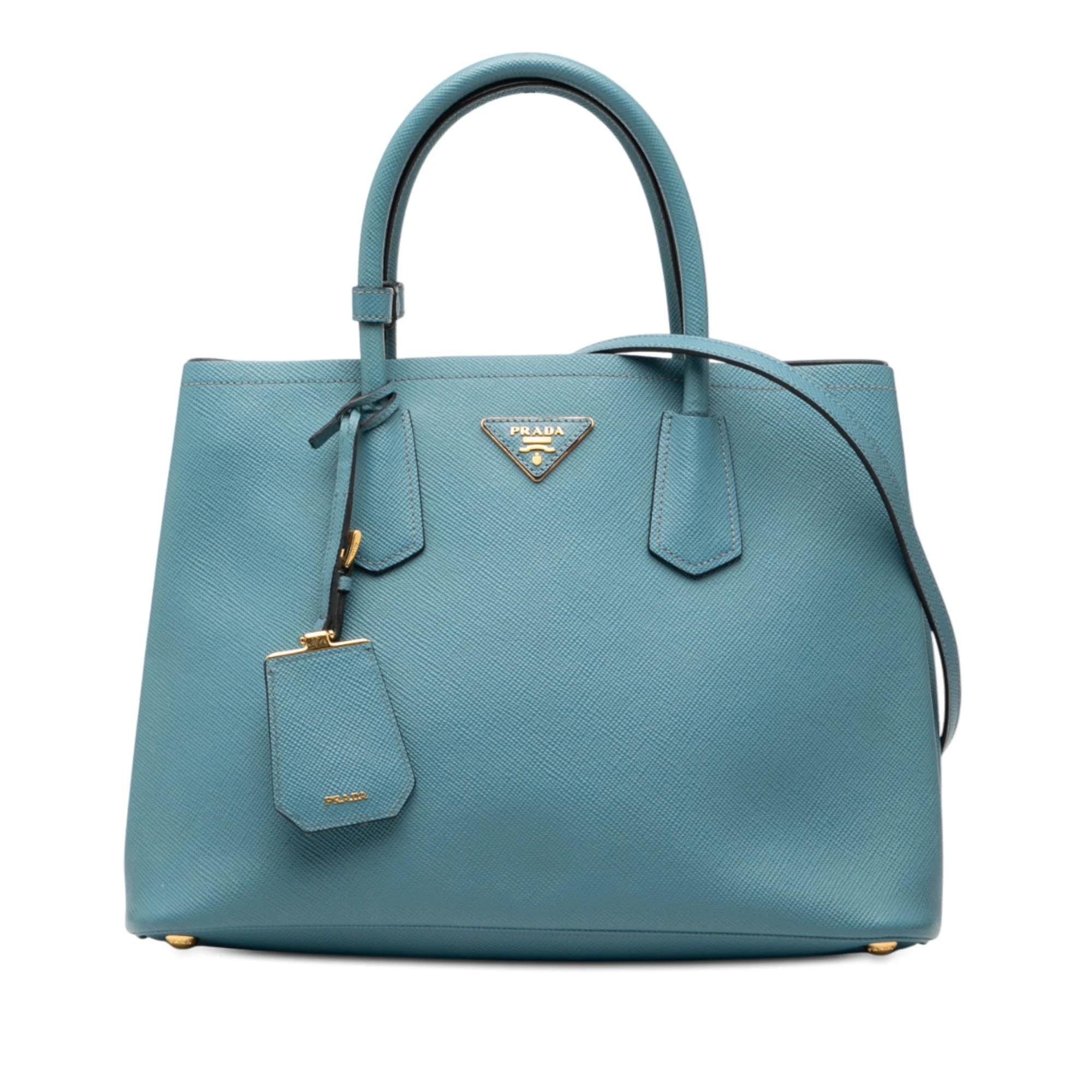 Double leather satchel